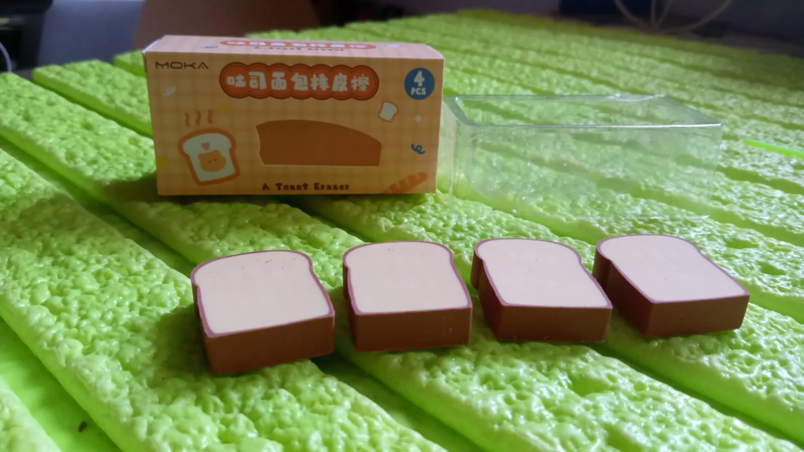 3D Toast Bread Shape Eraser for Kids, Cartoons Erasers Toast Bread Erasers Bread Shaped Eraser for Students, Gift, Cute Fun Food Erasers for School Classroom, Stationery for Boys & Girls (4 Pcs Set) - Image 9