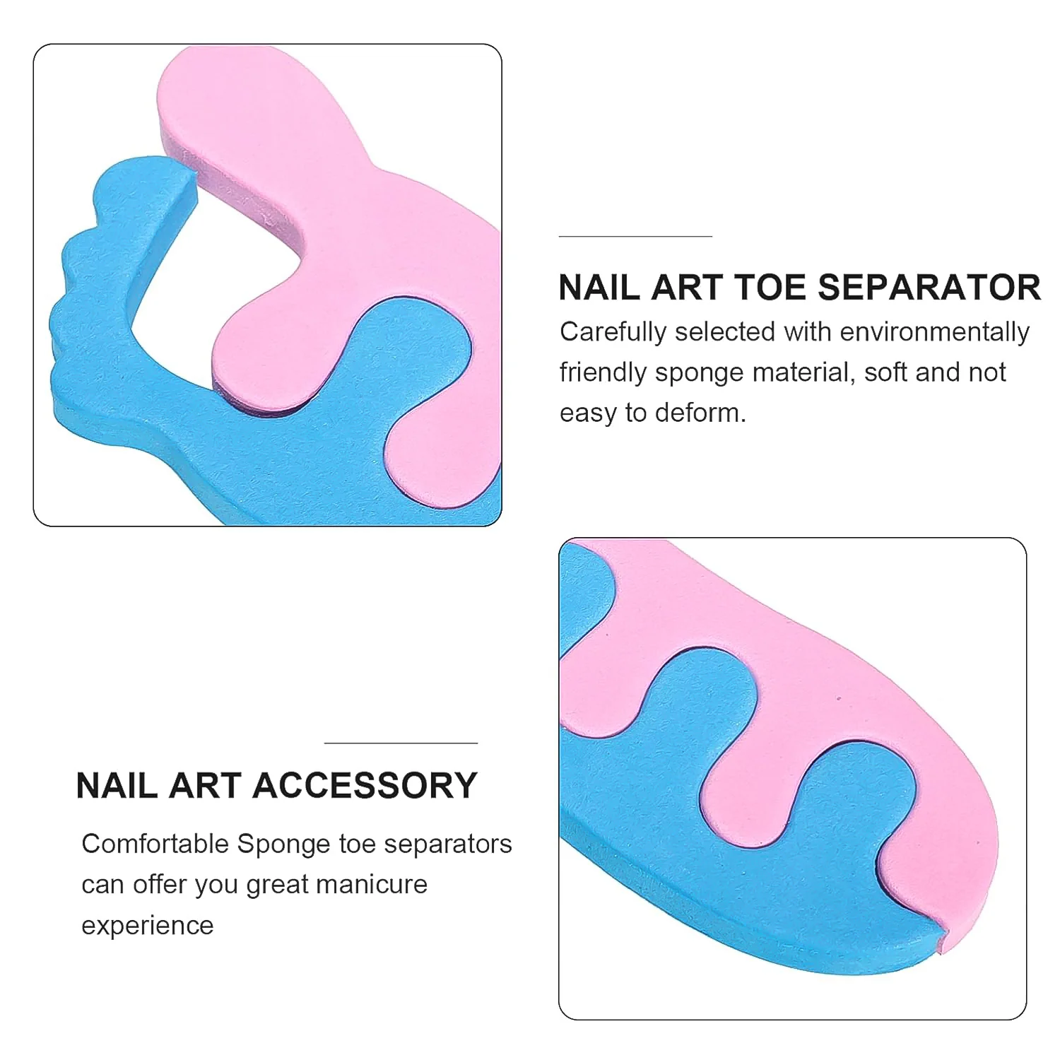 Toe Separators, Toe Spacers Sponge Toe Stretcher Pedicures (1 Pair) - Image 7