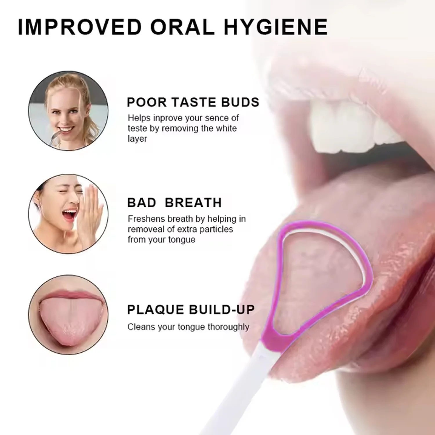 Tongue Cleaner Oral Tongue Cleaner Brush Scraper (1 Pc) - Image 4