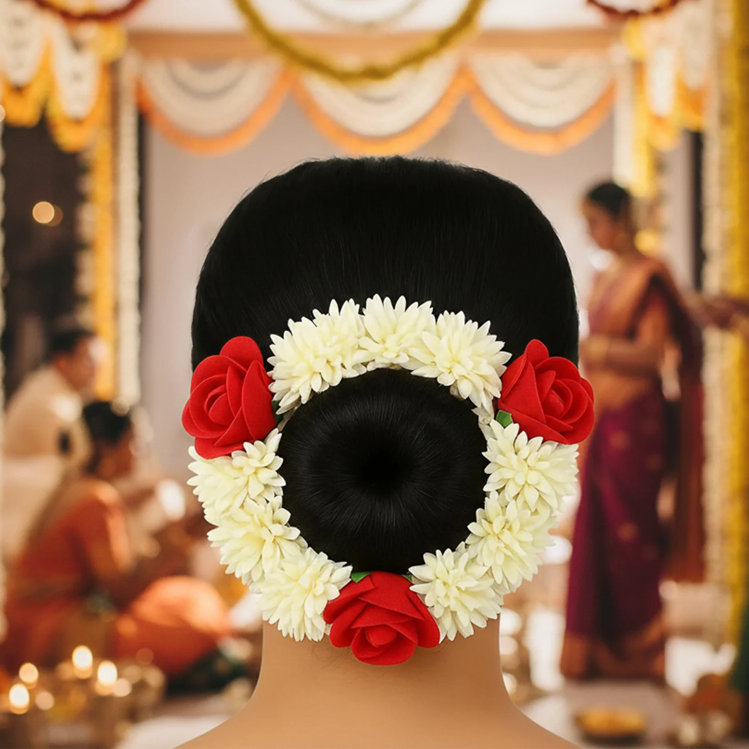 Traditional Artificial Flower Gajra (1 Pc) - Image 8