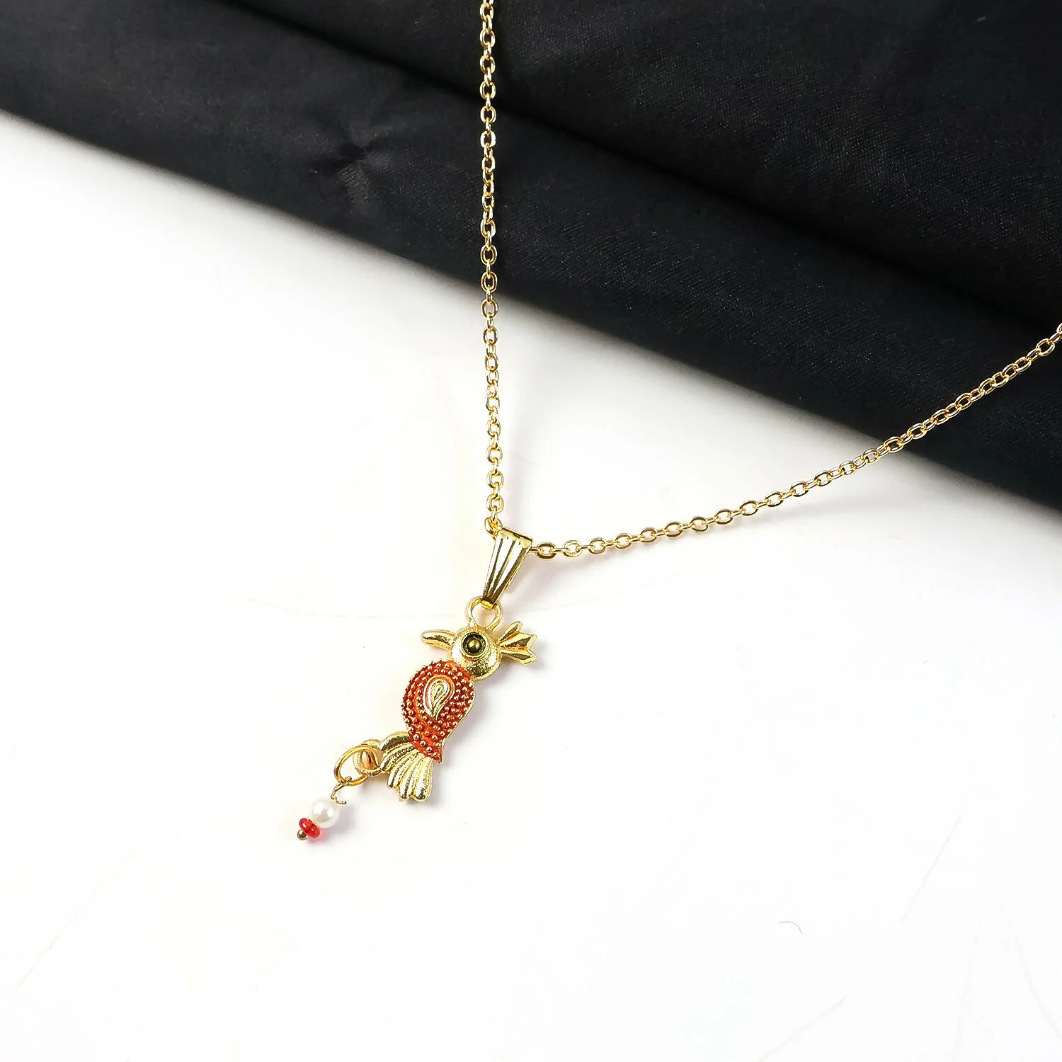 Traditional Bird Design Pendant Necklace with Chain for Women - Image 4