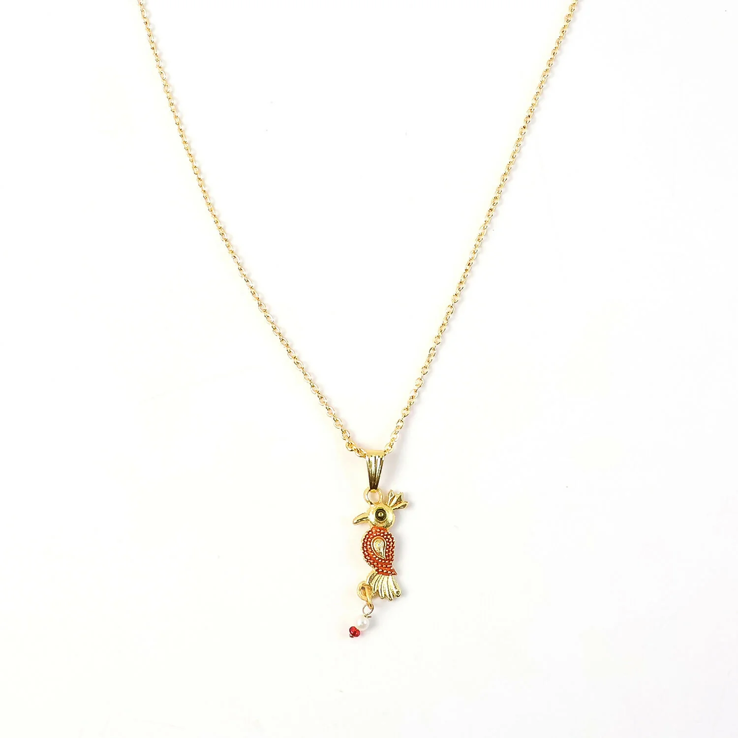 Traditional Bird Design Pendant Necklace with Chain for Women - Image 5