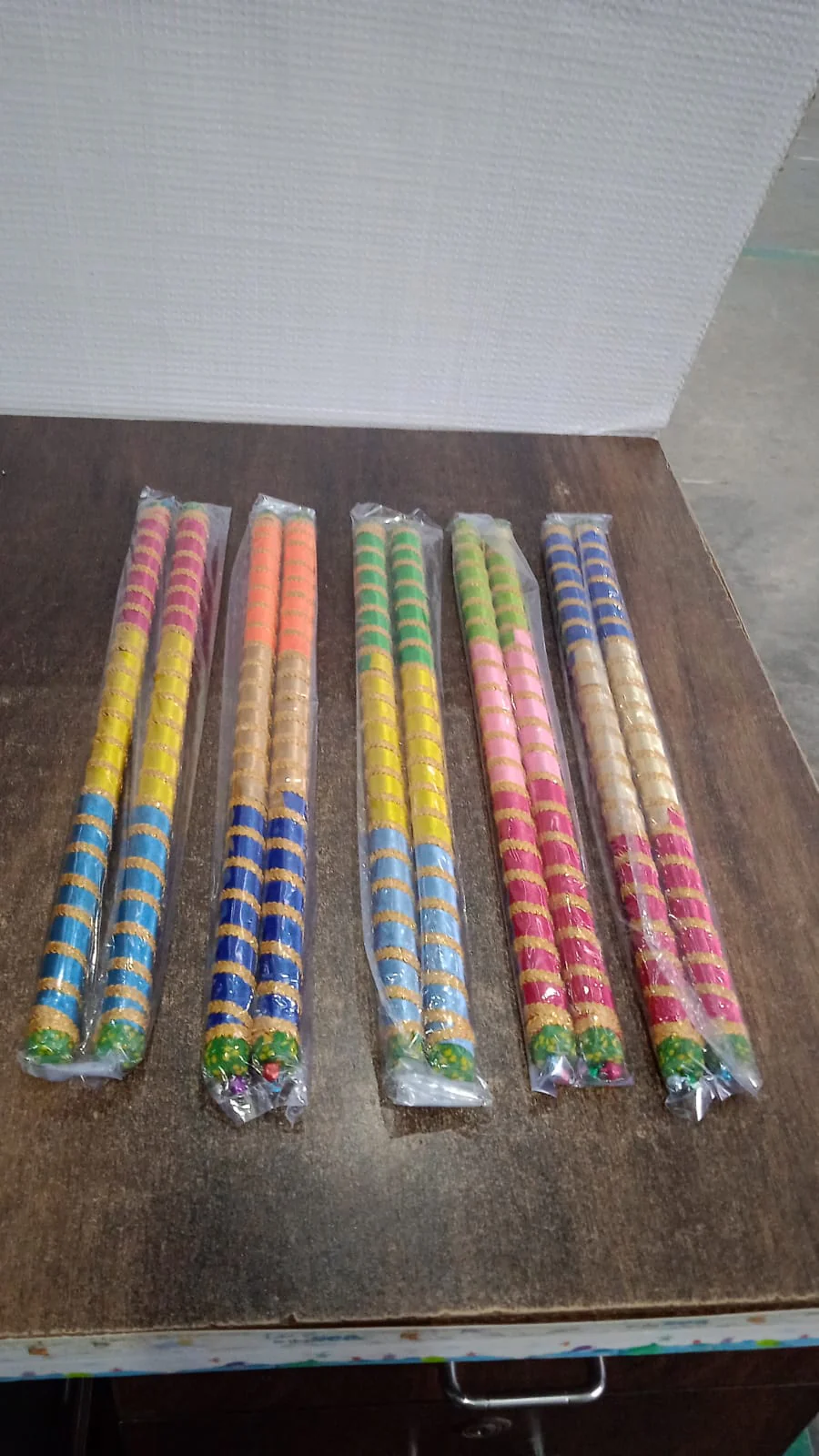 Traditional Decorative Dandiya Sticks Pair for Navratri, Garba (2 Pc) - Image 8