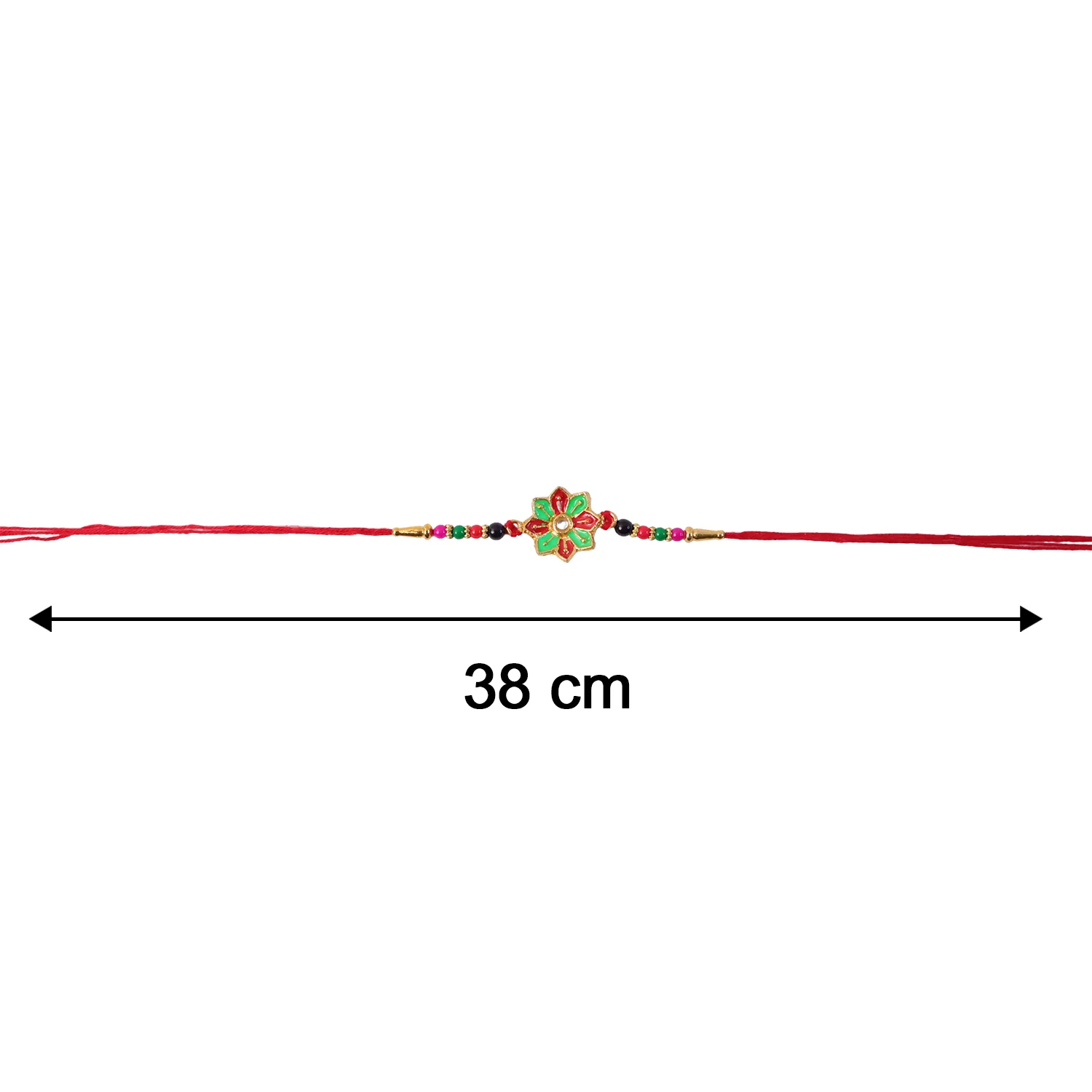Traditional Floral Design Rakhi (1 Pc) - Image 7