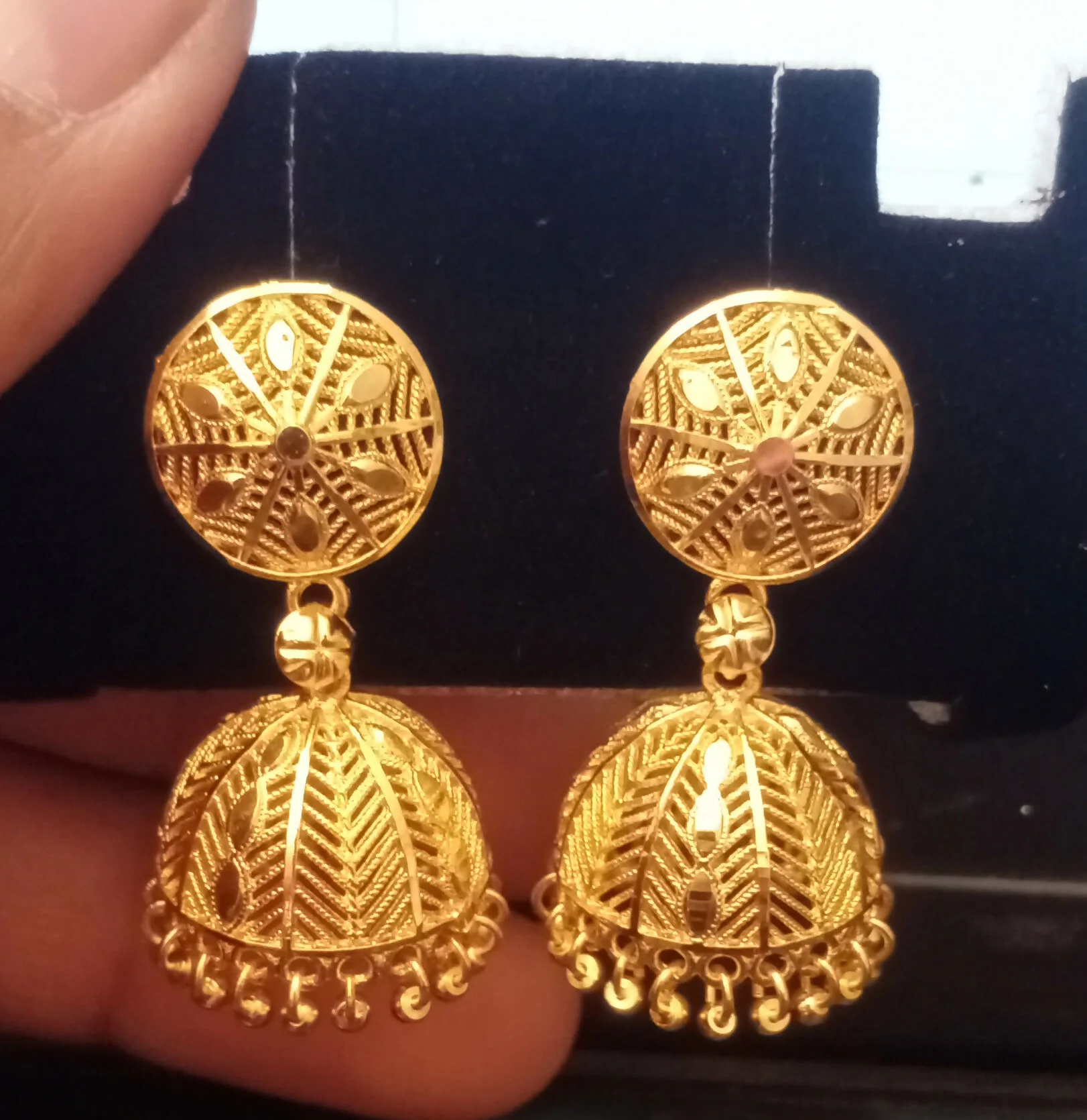 Traditional Gold Plated Jhumka Earrings for Women - Image 6