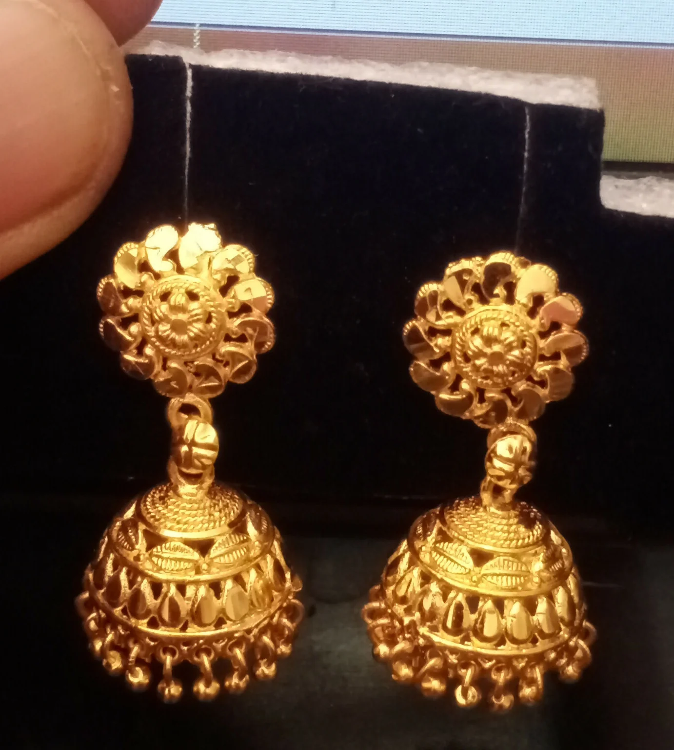 Traditional Gold Plated Jhumka Earrings for Women - Image 6