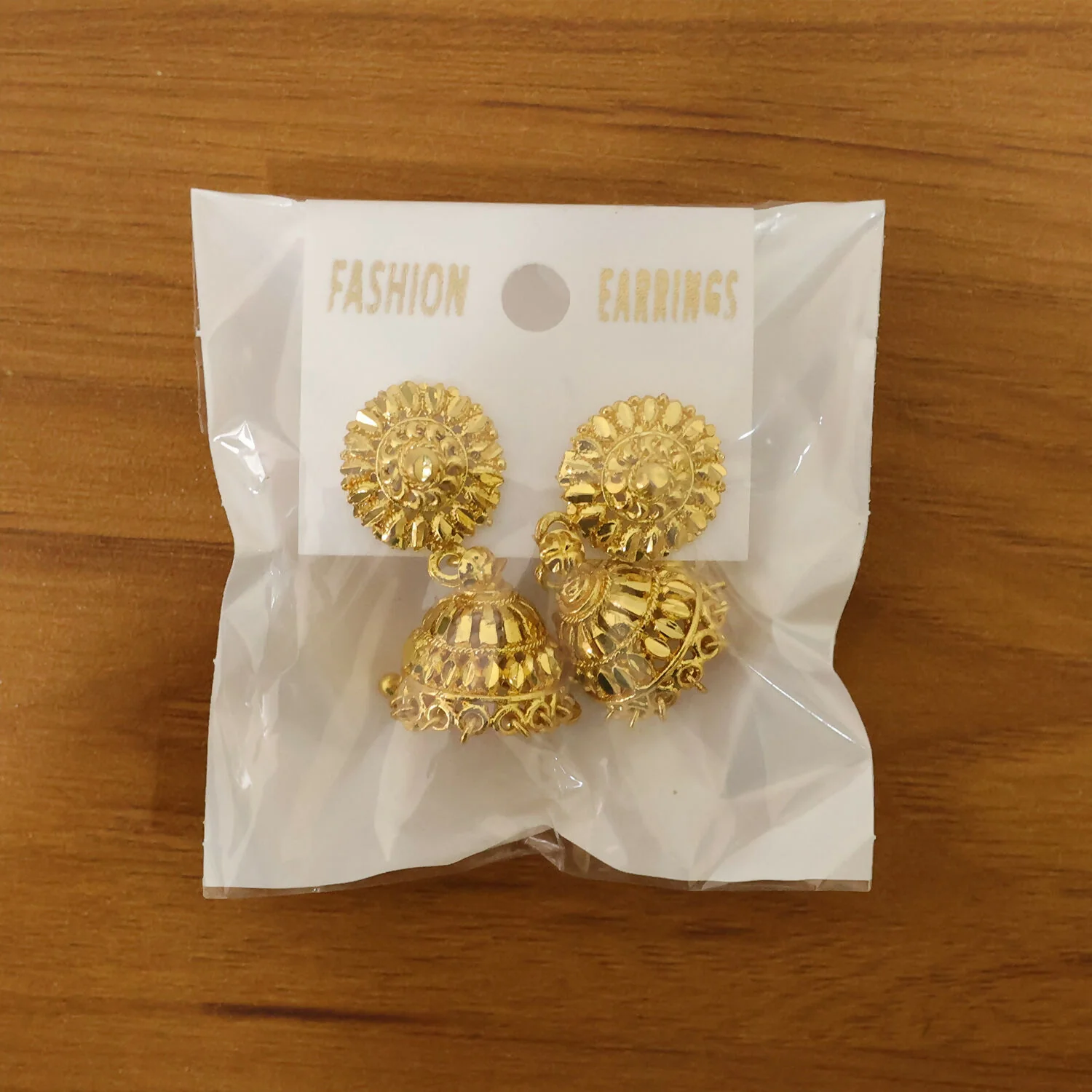 Traditional Gold Plated Jhumka Earrings for Women – Elegant Ethnic Festive Jewelry - Image 6