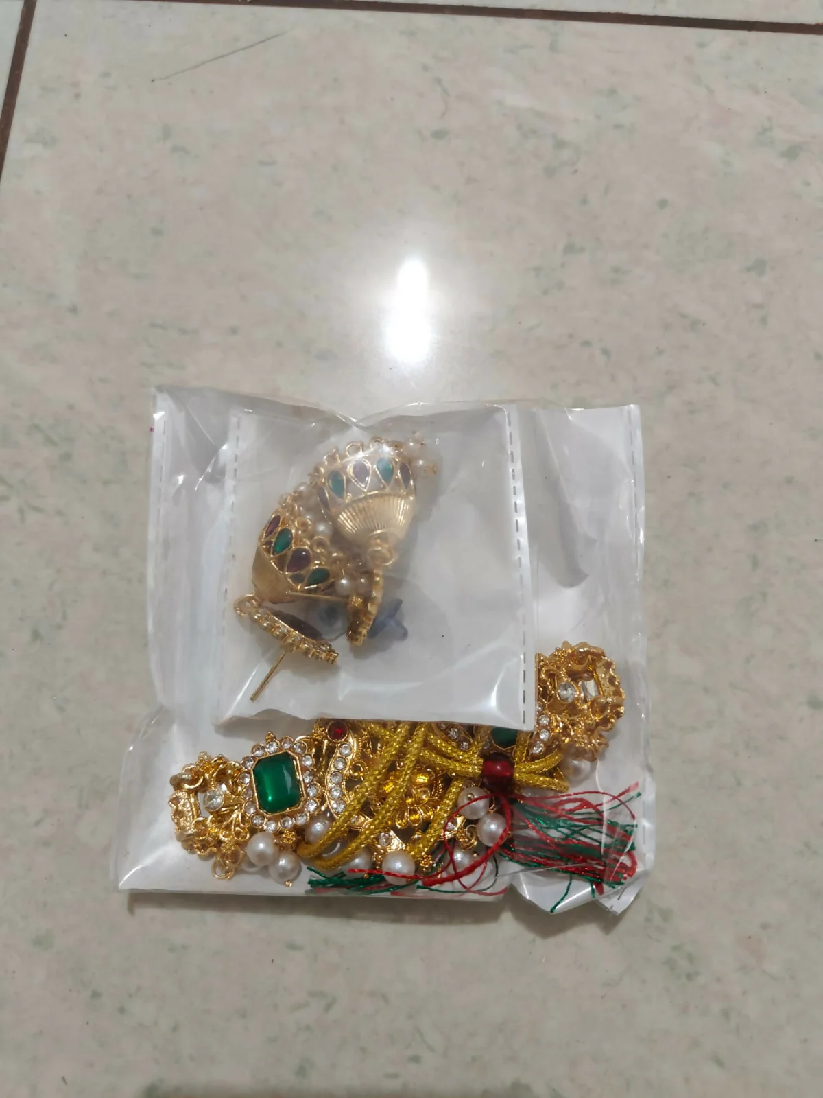 traditional Gold-Plated Lakshmi Temple Choker Set with Jhumkas - Image 5