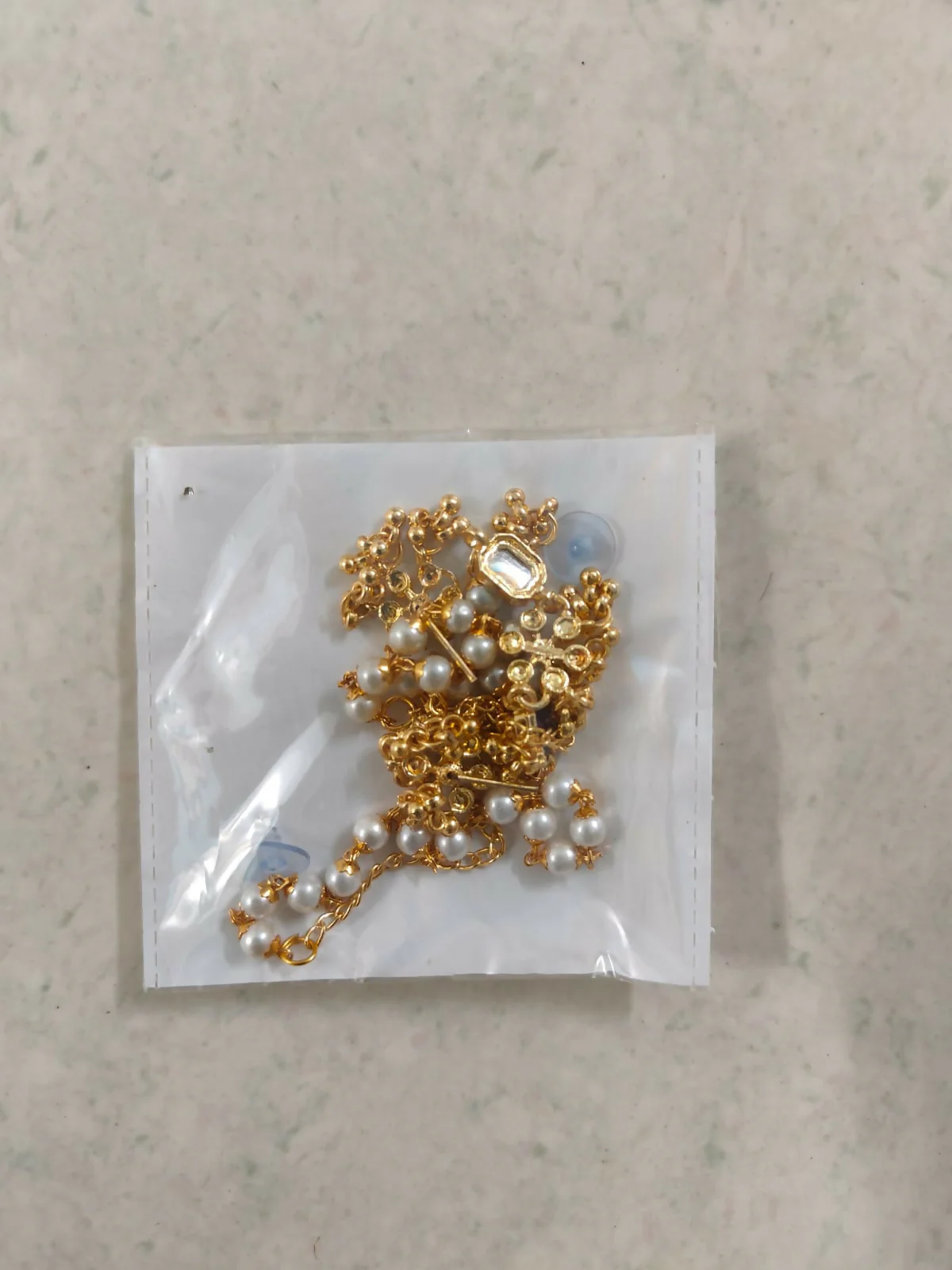 Traditional Gold-Plated Meenakari Rose Double-Pendant Necklace - Image 5