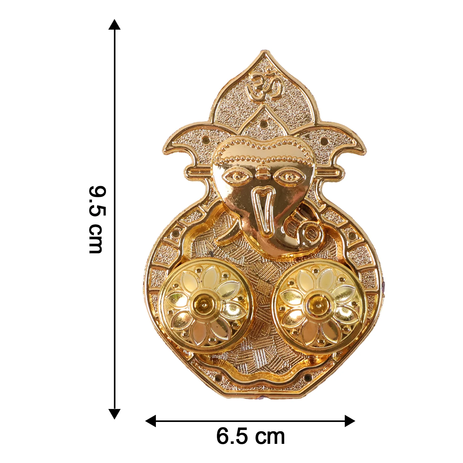 Traditional Golden Lord Ganesha Kumkum Dish (1 Pc) - Image 4