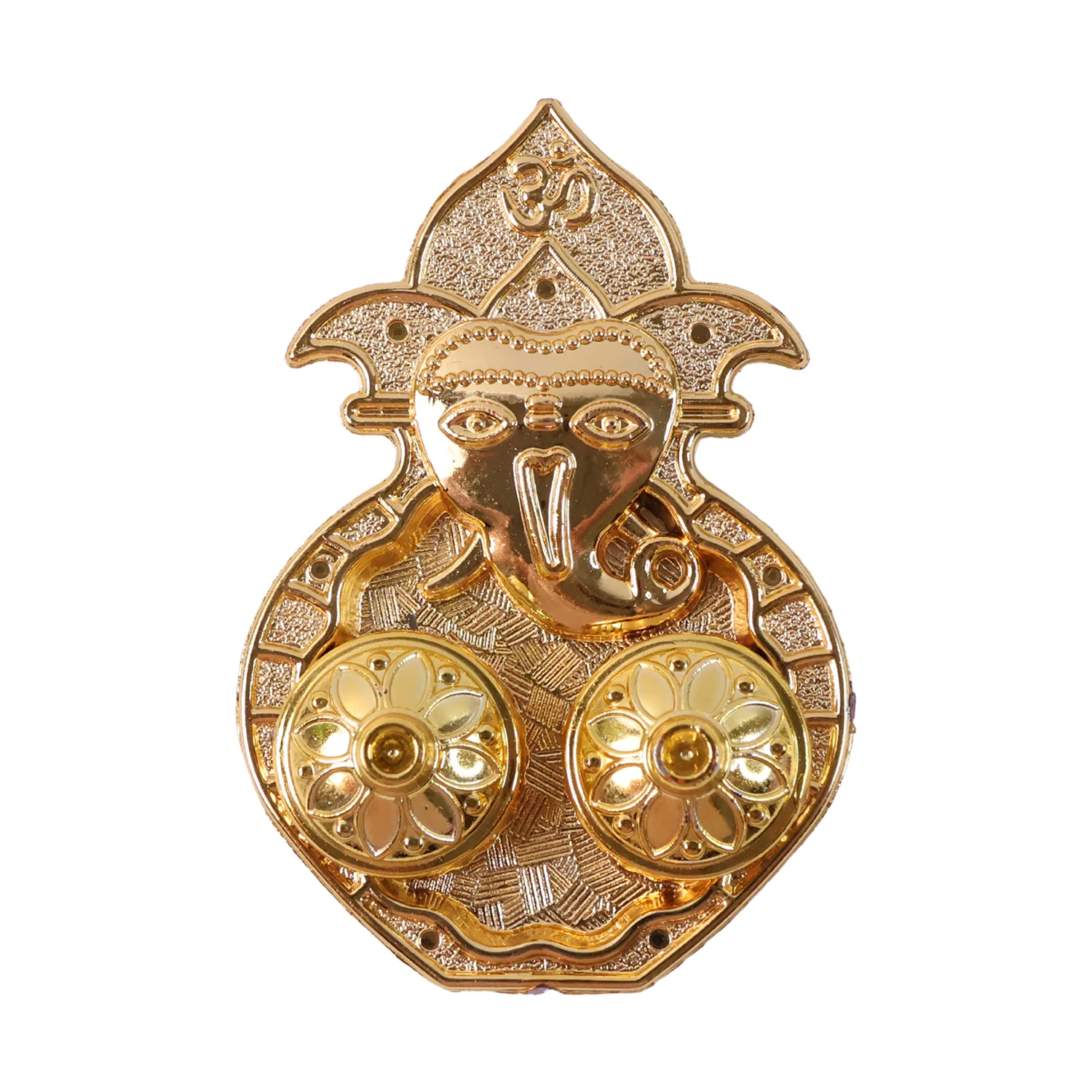 Traditional Golden Lord Ganesha Kumkum Dish (1 Pc) - Image 5