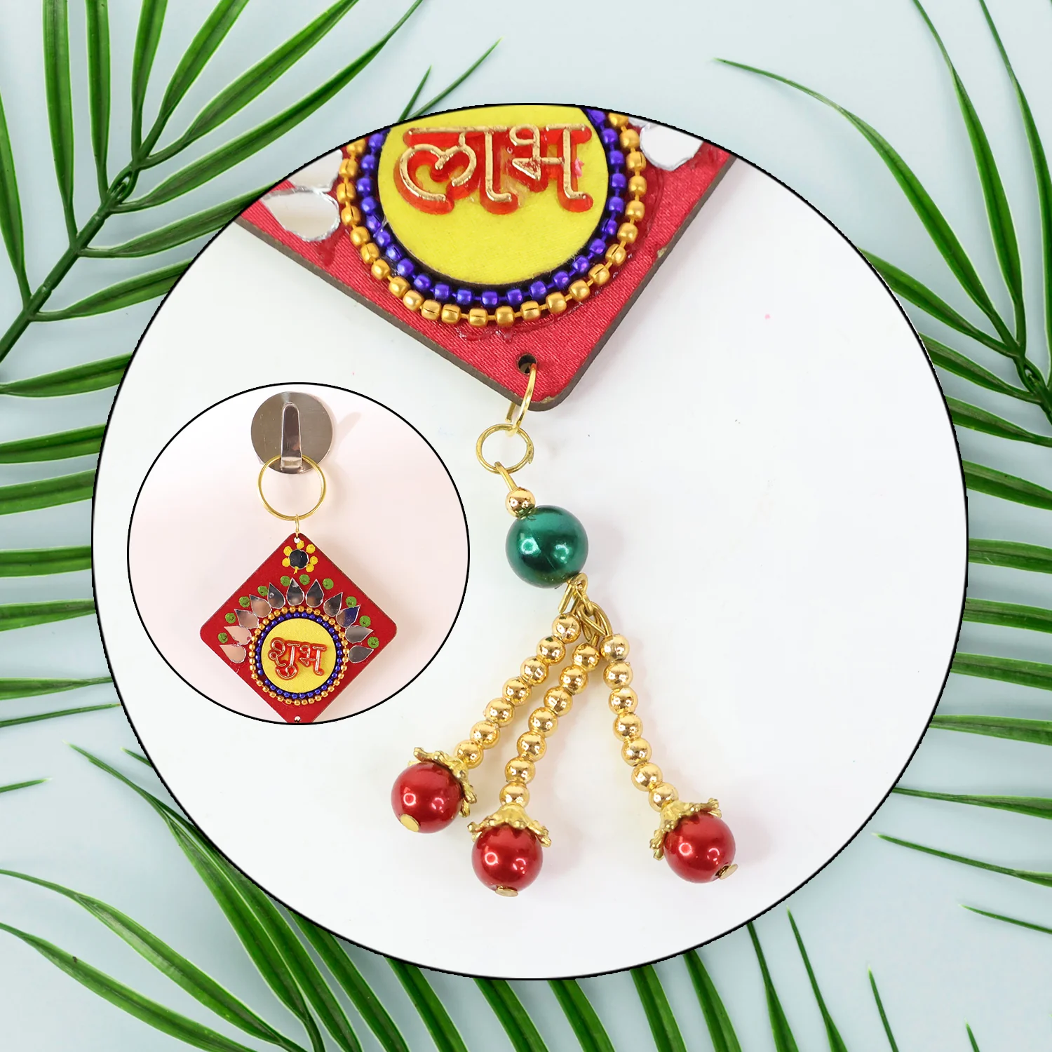 Traditional Labh Shubh Decorative Wall Hanging (1 Pc) - Image 3