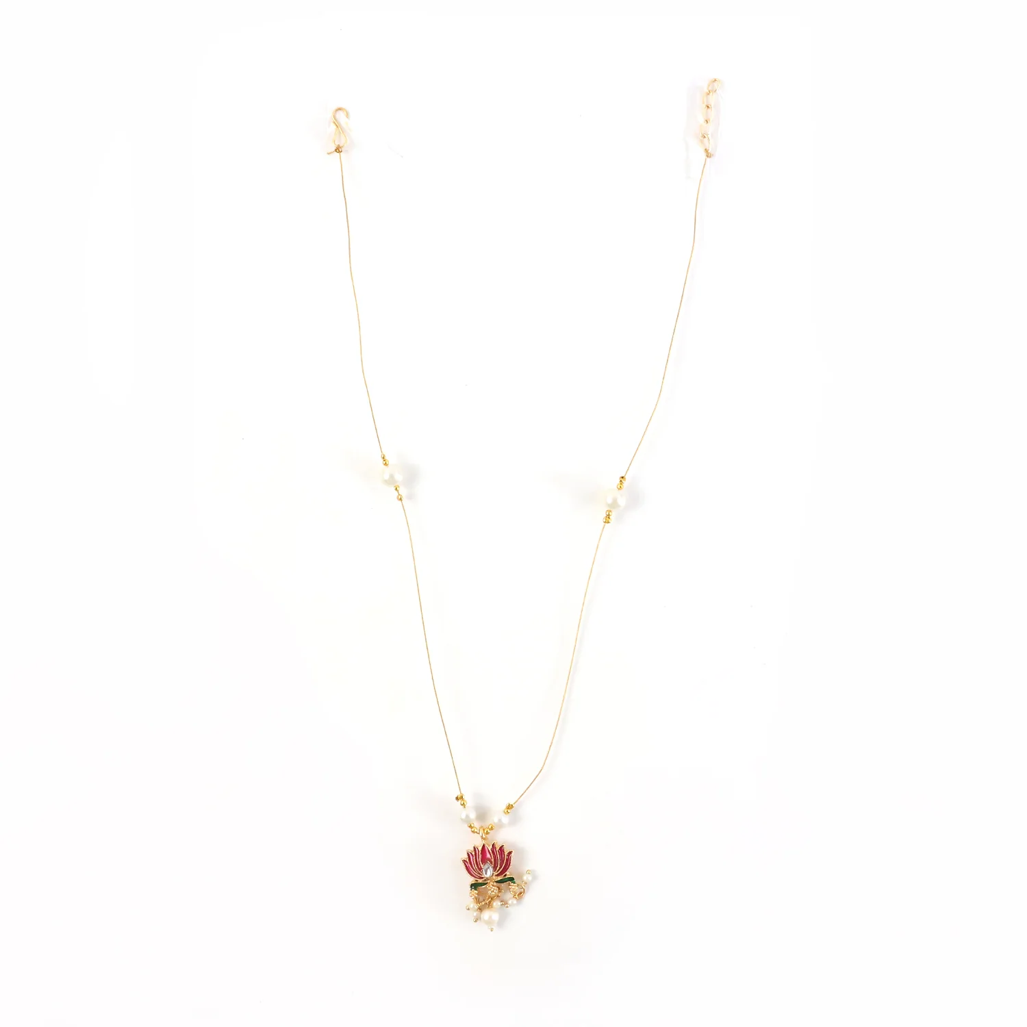 Traditional Lotus Motif Pendant Chain (1 Pc) - Image 5