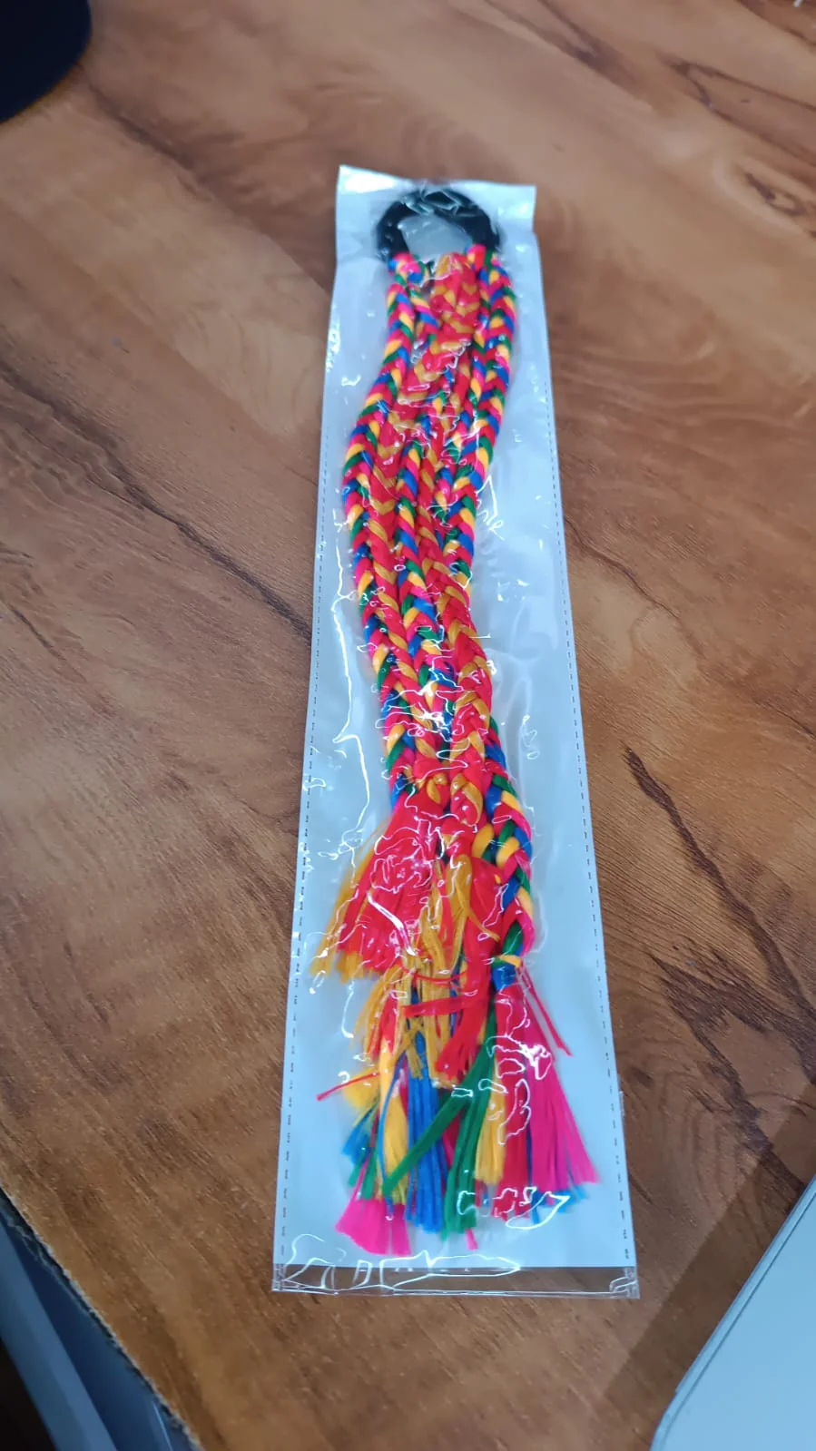Traditional Multicolor Braided Hair Extension with Tassels - Image 7