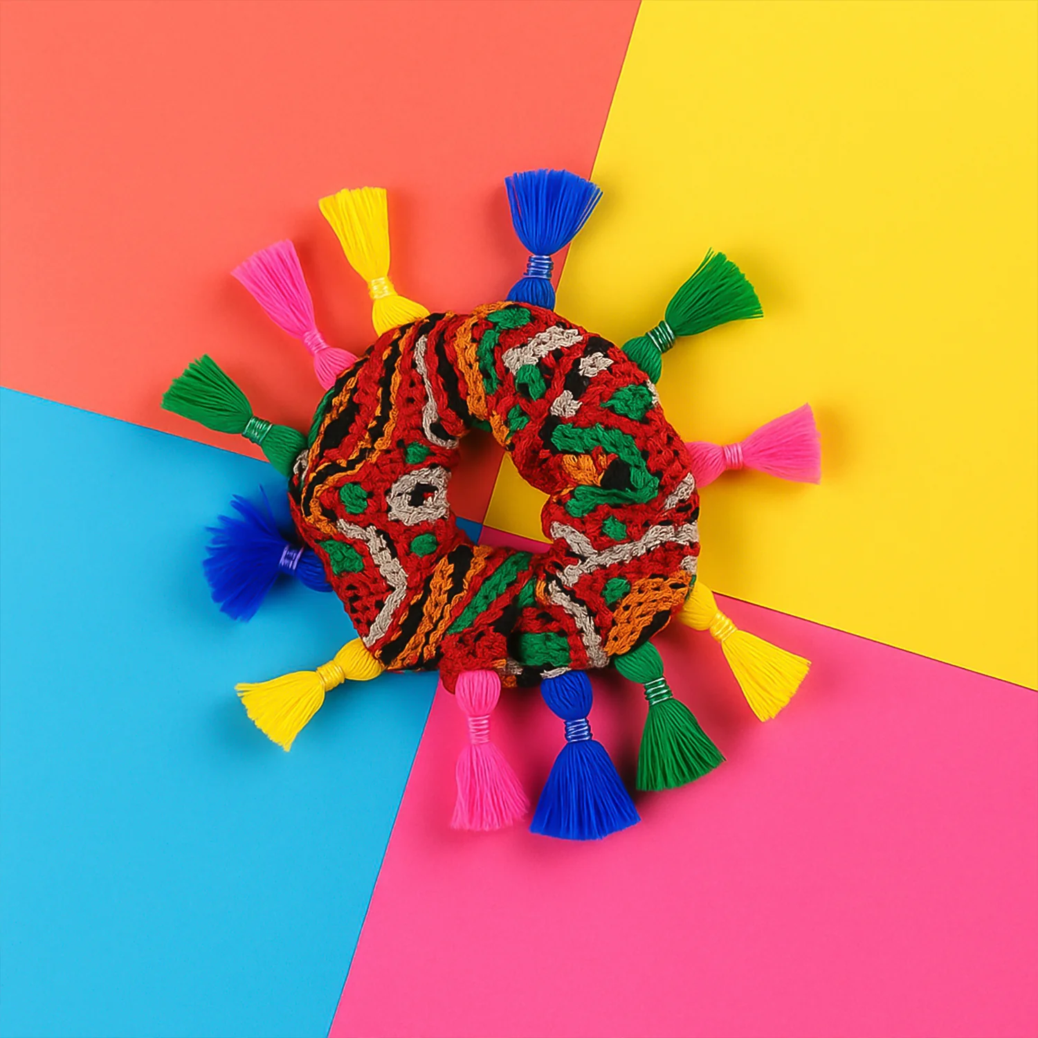Traditional Multicolor Navratri Hair Bun (1 Pc) - Image 6