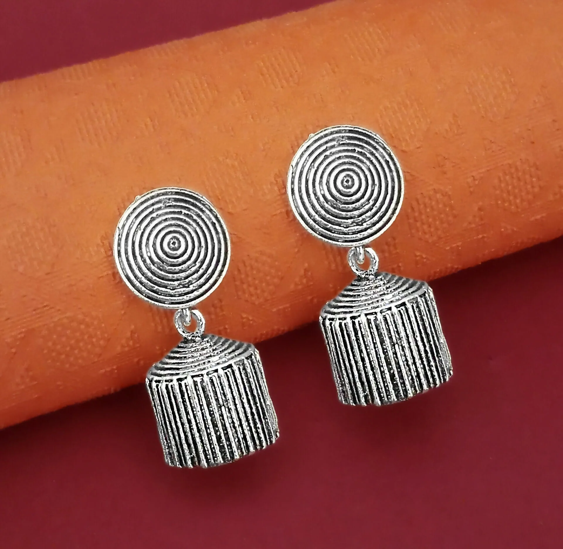 Traditional Oxidised Plated Jhumki Earrings Combo for Women and Girls - Image 4
