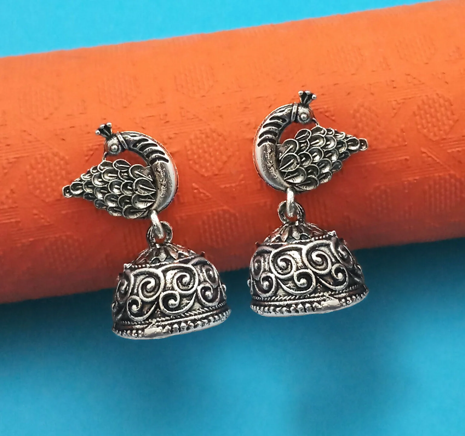 Traditional Oxidised Plated Jhumki Earrings Combo for Women and Girls - Image 3