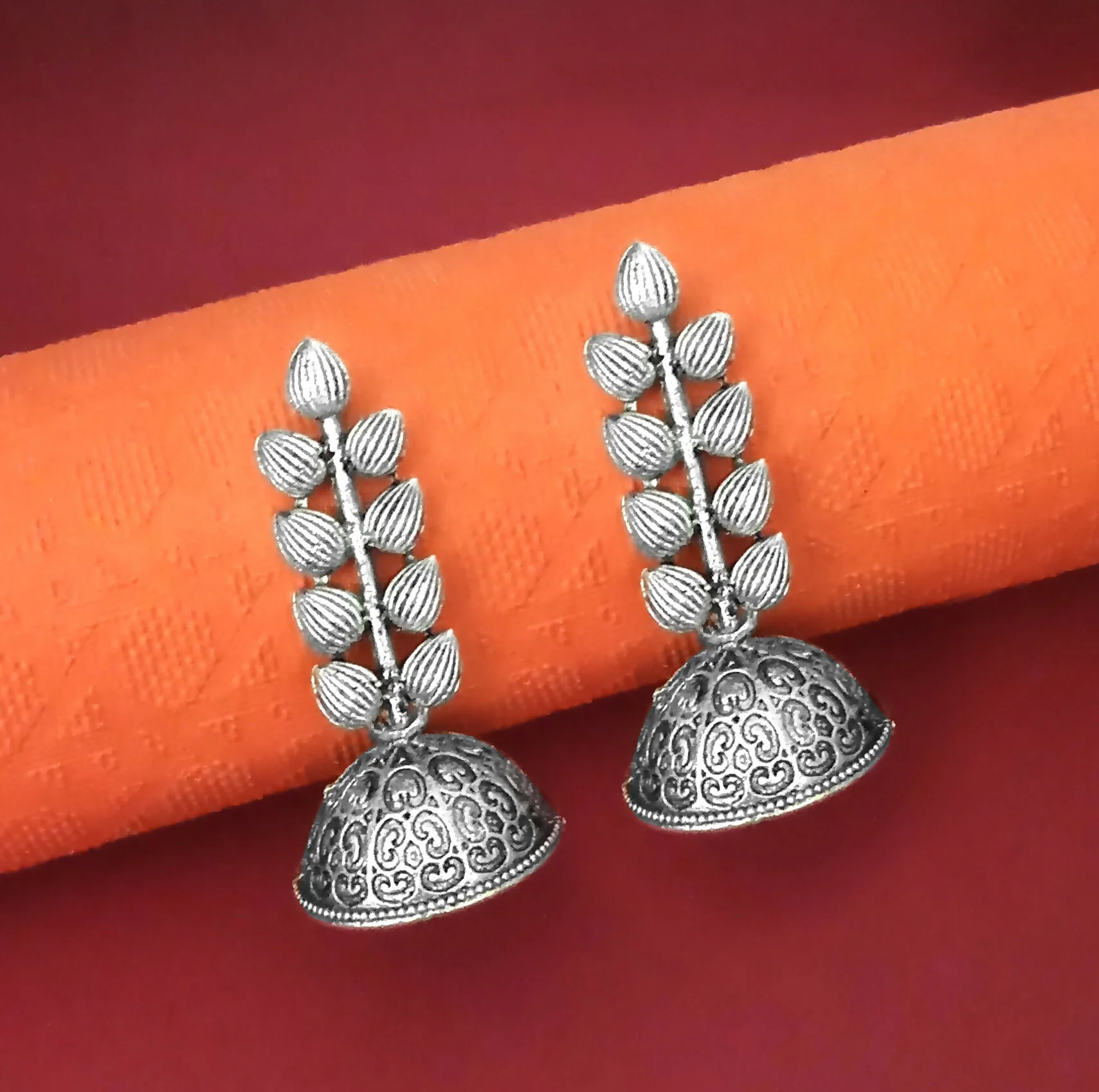 Traditional Oxidised Plated Jhumki Earrings Combo for Women and Girls - Image 5