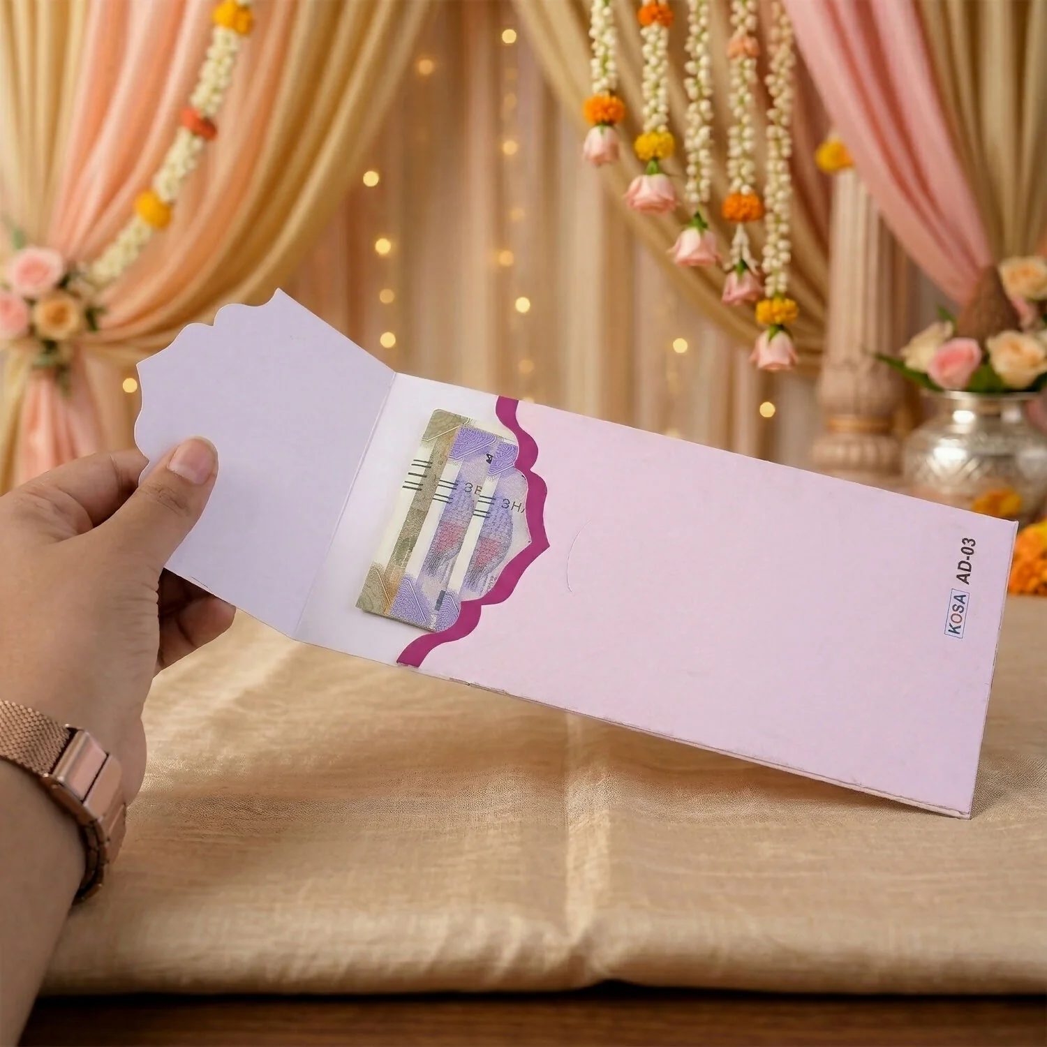 Traditional Radha Krishna Wedding Shagun Money Envelope Pack of 10 Pieces - Image 2