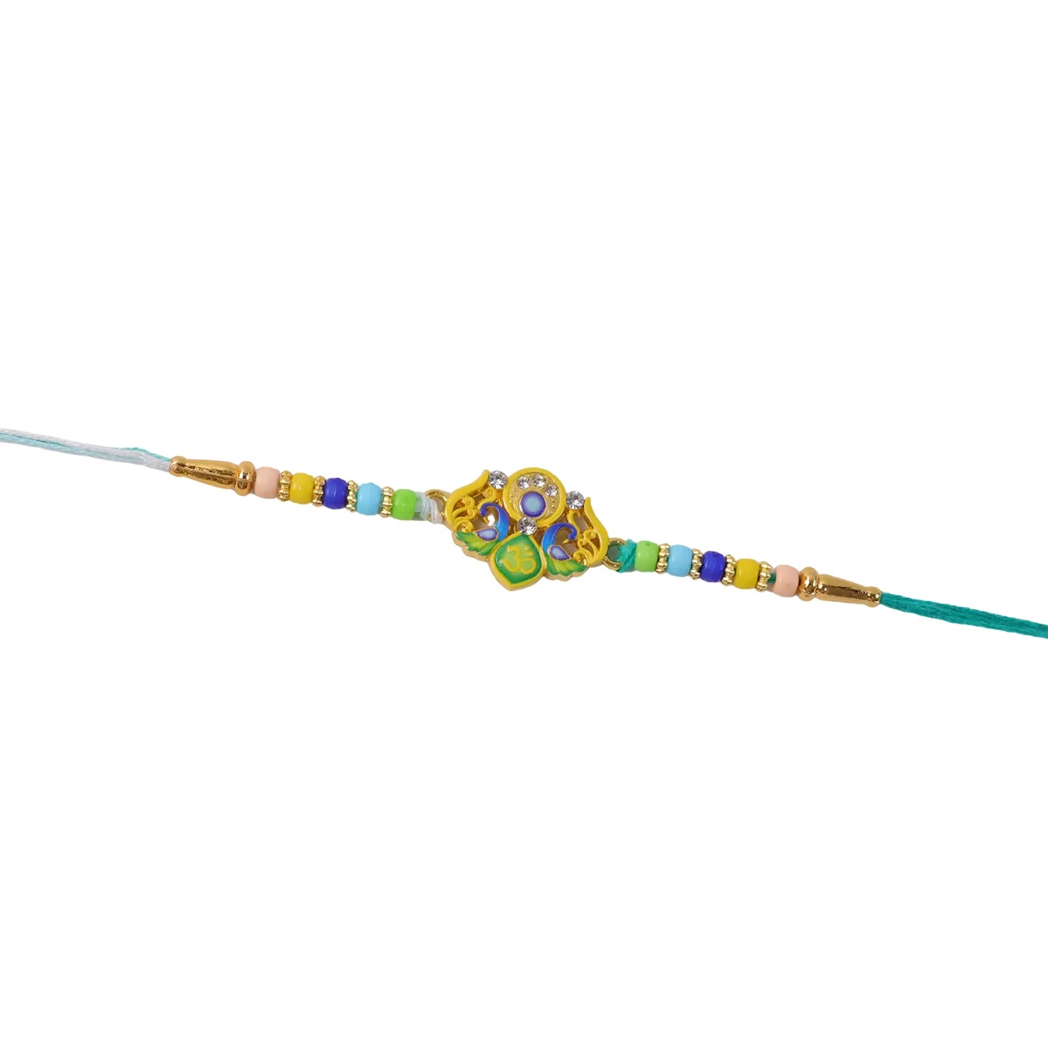 Traditional Rakhi with Colorful Beads and Elegant Design (1 Pc) - Image 6
