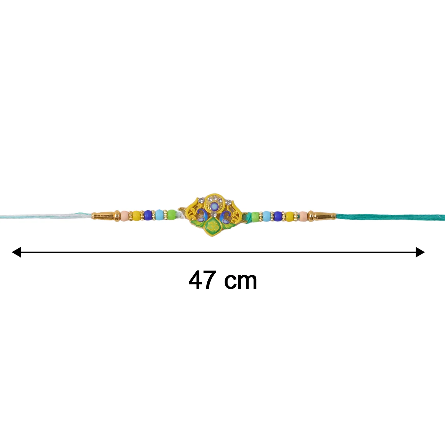 Traditional Rakhi with Colorful Beads and Elegant Design (1 Pc) - Image 7