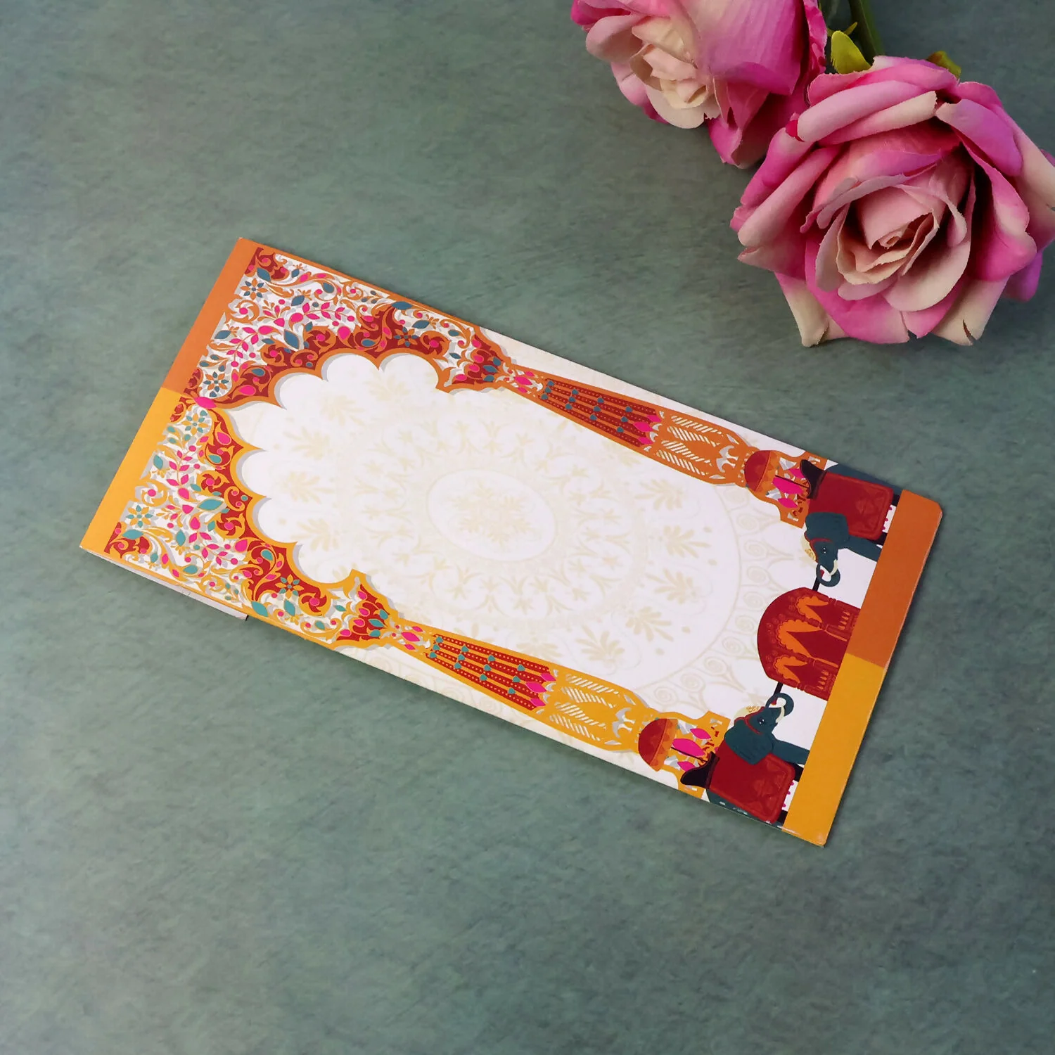 Traditional Wedding Shagun Money Envelope Elephant Design Pack of 10 Pieces - Image 5