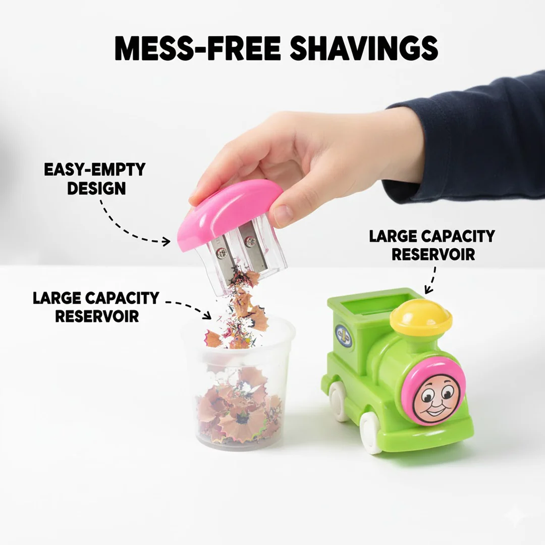 Train Double Hole Pencil Sharpener (1 Pc) - Image 3