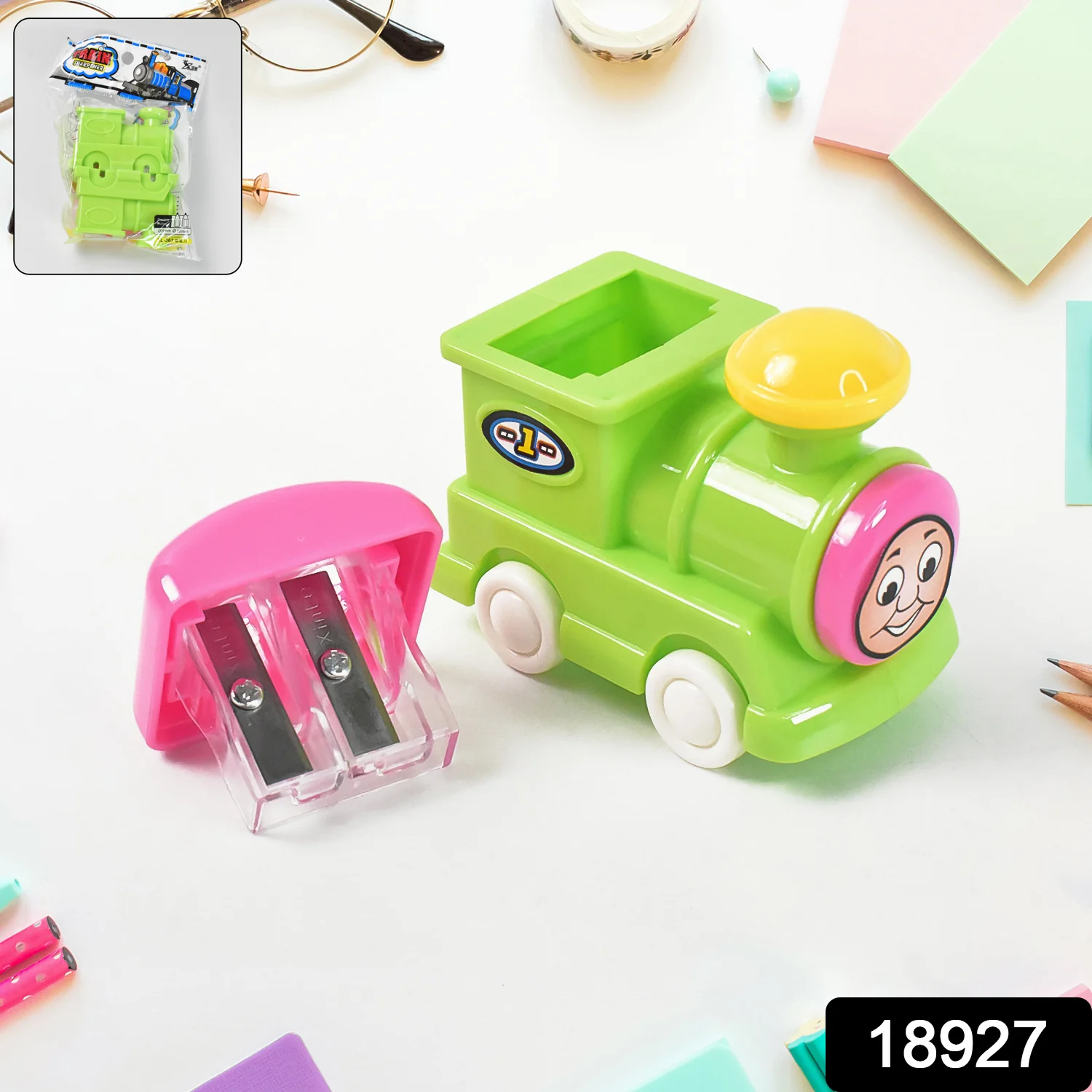 Train Double Hole Pencil Sharpener (1 Pc) - Image 7