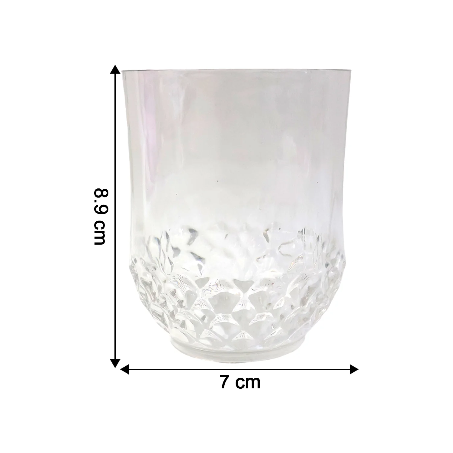 Transparent Diamond-Pattern Drinking Glass Set (6 Pc Set) - Image 6