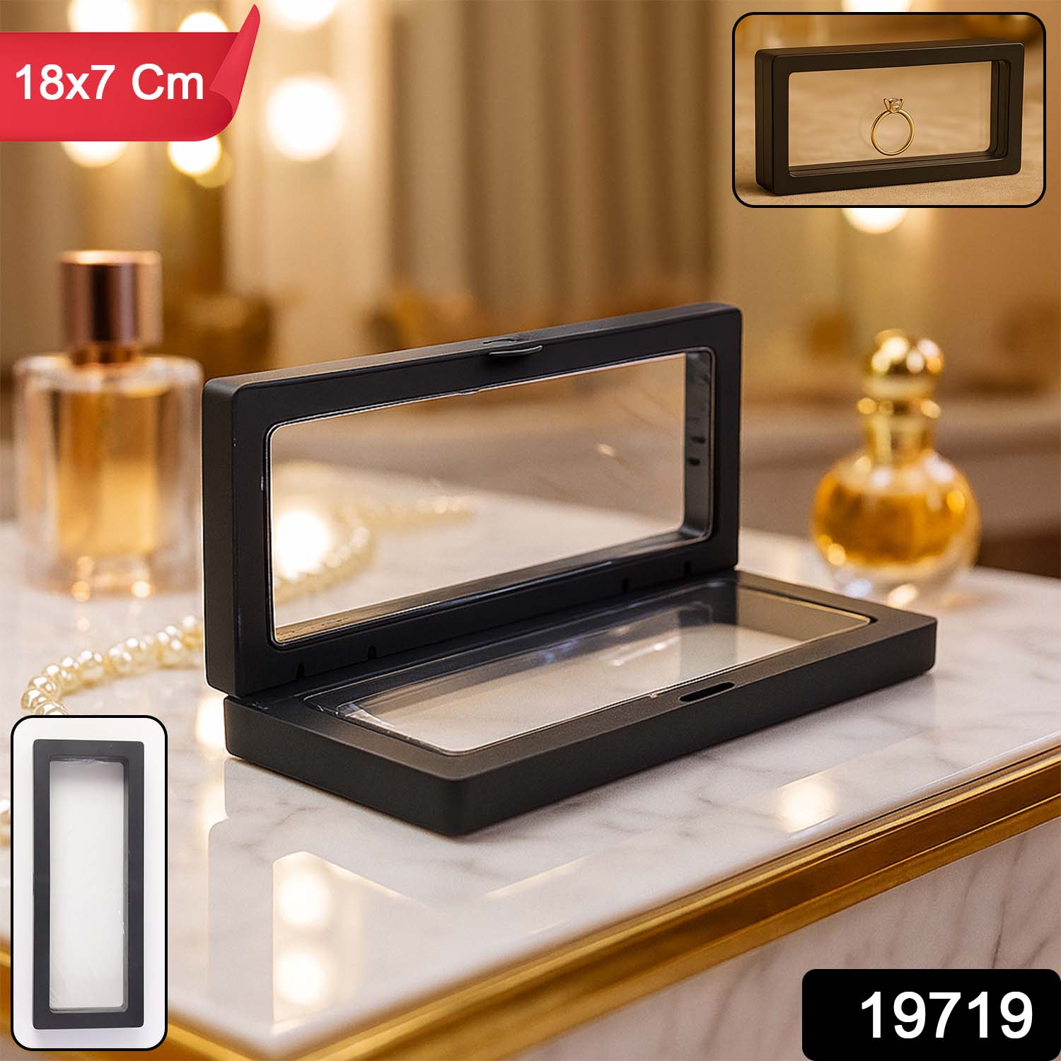 Transparent Jewellery Display Box (18x7 cm / 1 Pc) - Image 2