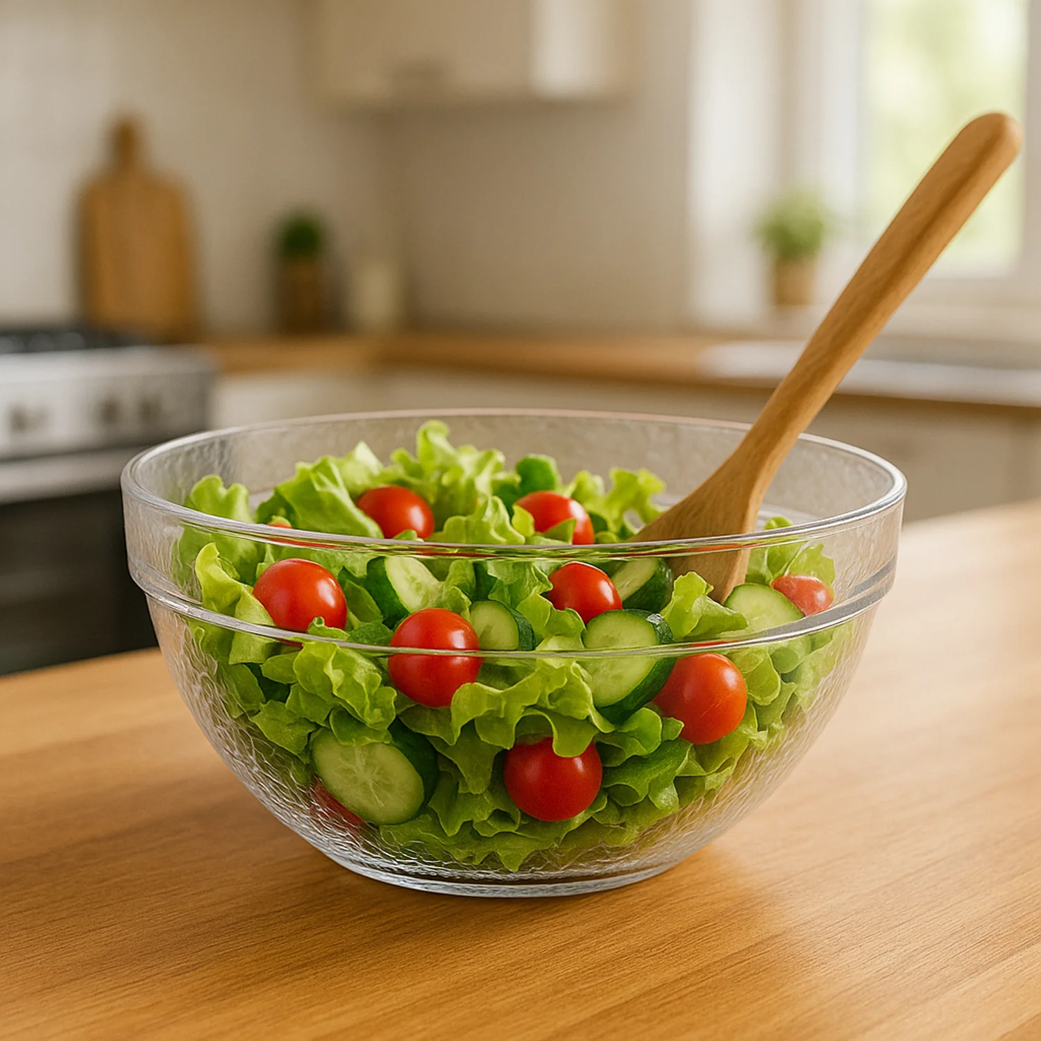 Transparent Idli Mixing & Serving Bowl | Textured Plastic Kitchen Bowl (1 Pc) - Image 3