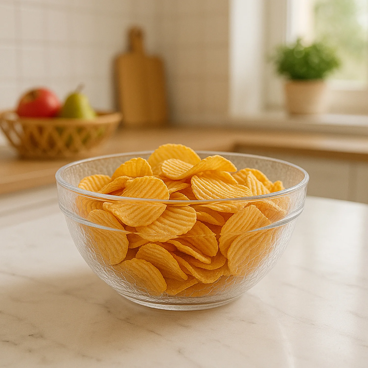 Transparent Idli Mixing & Serving Bowl | Textured Plastic Kitchen Bowl (1 Pc) - Image 4