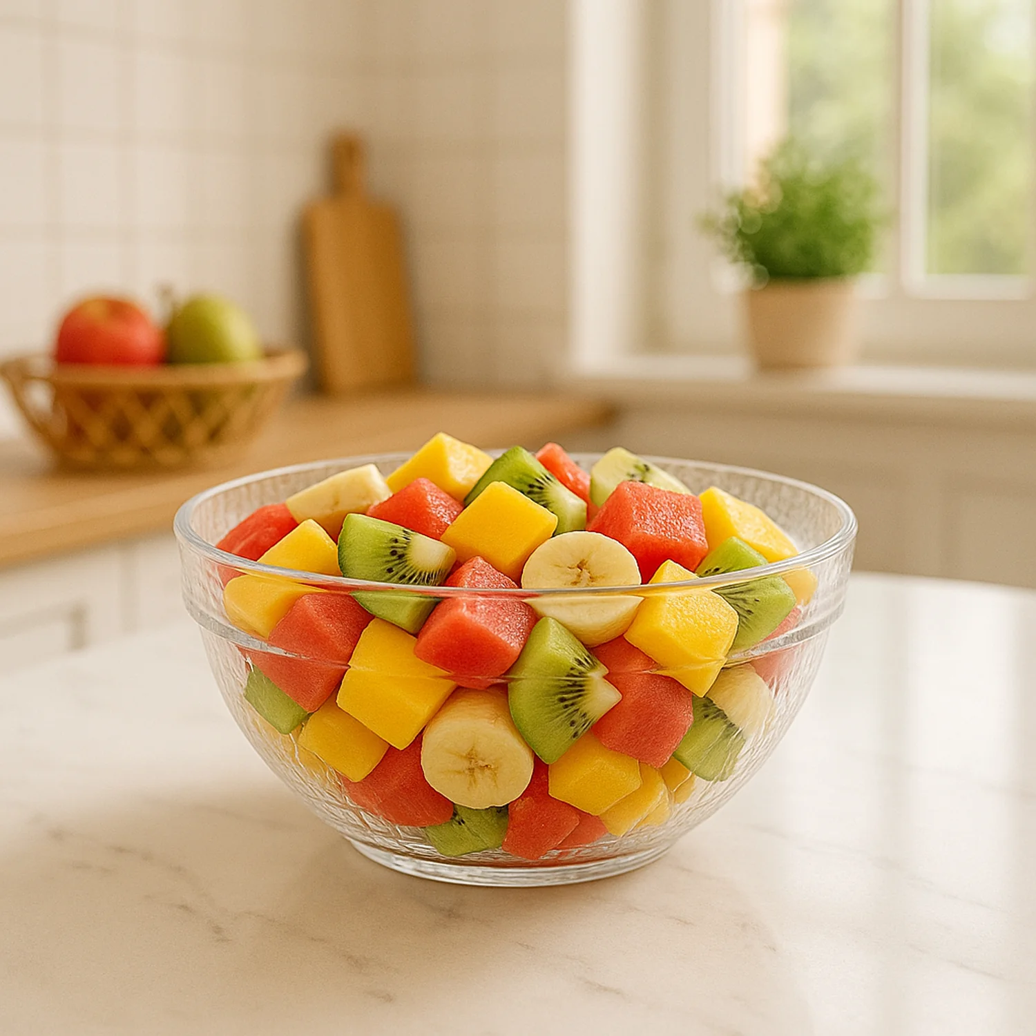 Transparent Idli Mixing & Serving Bowl | Textured Plastic Kitchen Bowl (1 Pc) - Image 6