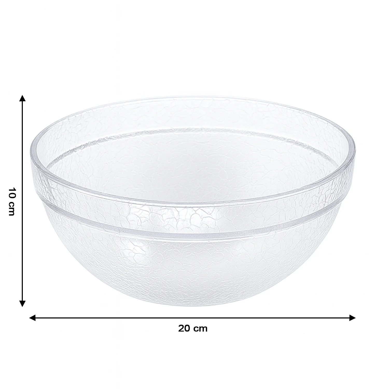 Transparent Idli Mixing & Serving Bowl | Textured Plastic Kitchen Bowl (1 Pc) - Image 7
