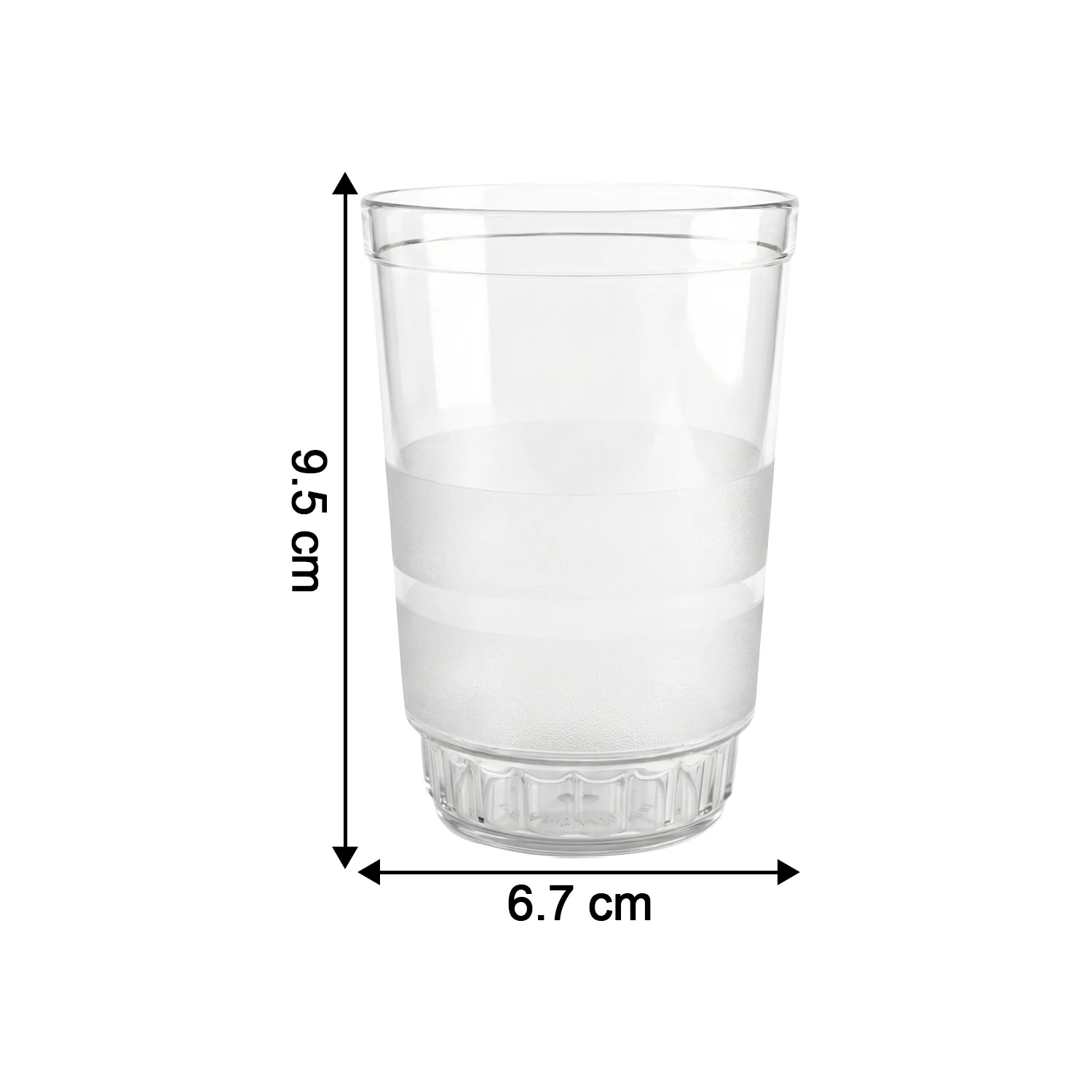 Transparent Janta Drinking Glass Set (300ml, 6 Pc Set) - Image 6