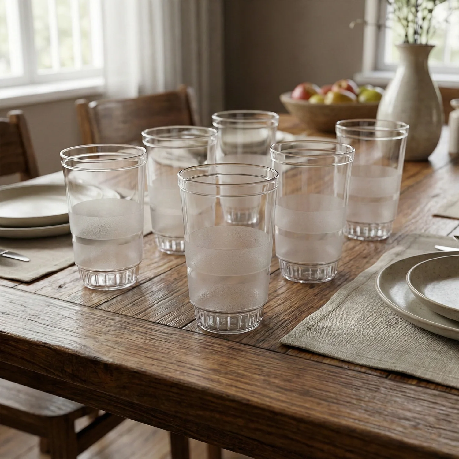 Transparent Janta Drinking Glass Set (300ml, 6 Pc Set) - Image 7