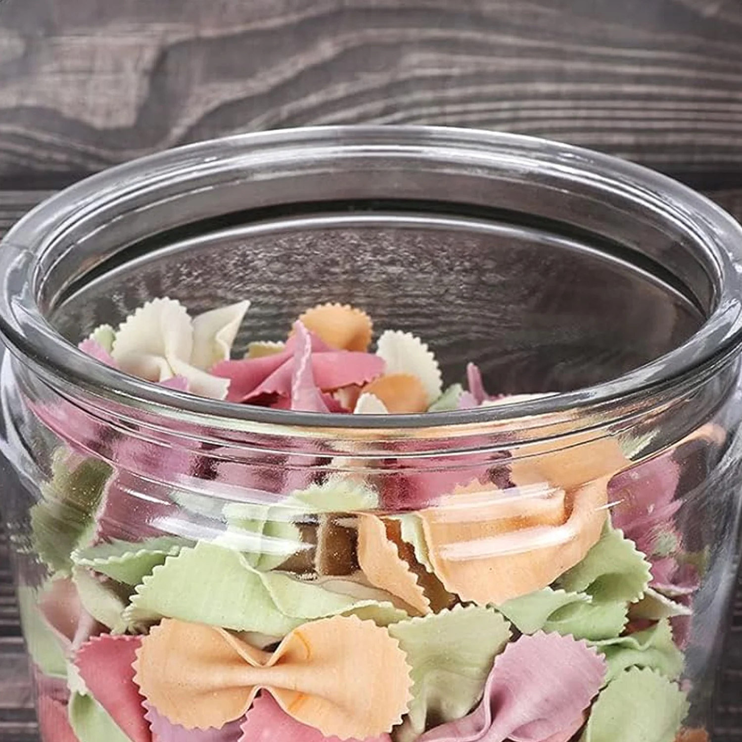 Transparent Kitchen Plastic Container/ Jar Set (2 Pcs Set / 1100 ML Approx) - Image 4