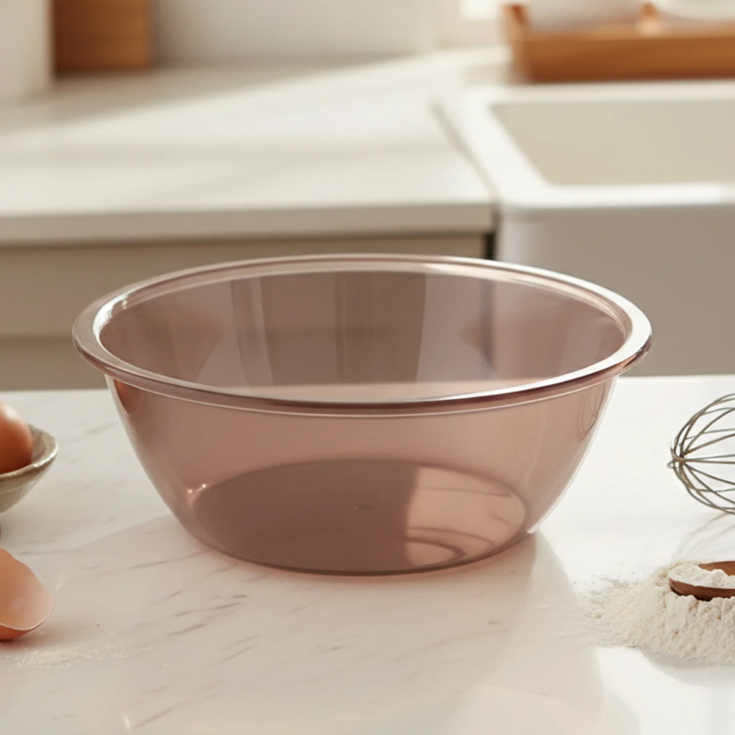 Transparent Multipurpose Mixing and Serving Bowl  (25 x 25 cm, 1 Pc) - Image 7