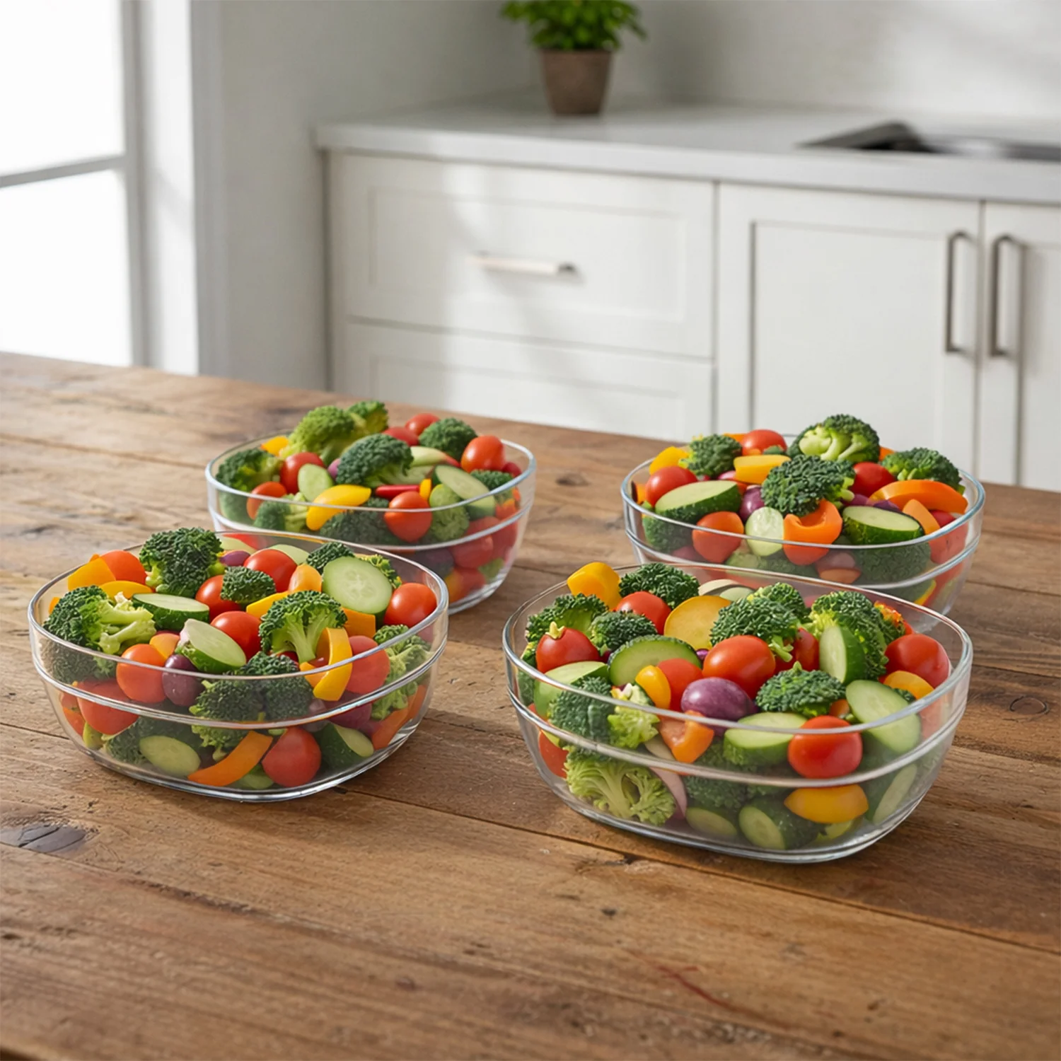 Transparent Multipurpose Serving Bowl Set (4 Pc Set) - Image 3