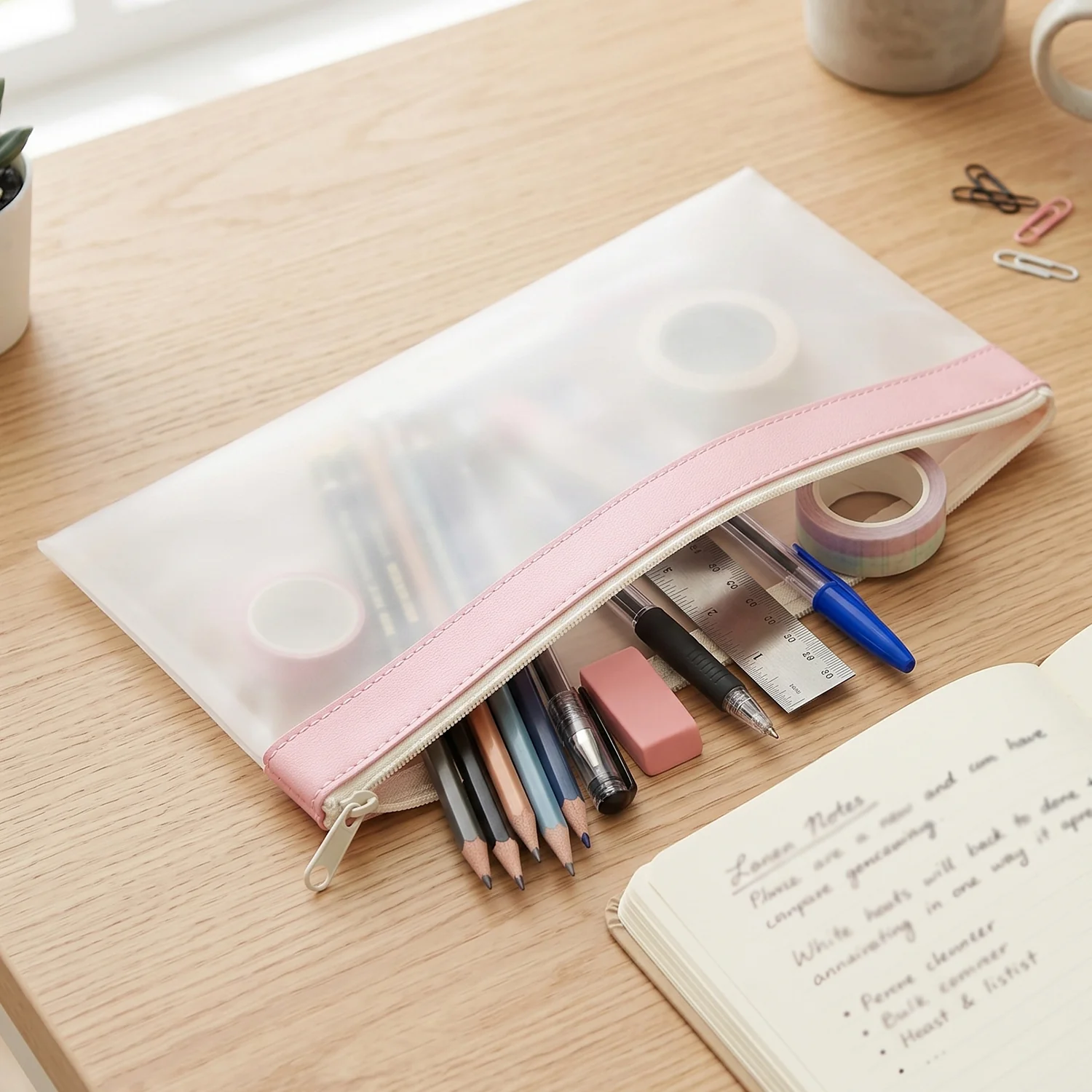 Transparent Multipurpose Zipper Pouch Bag (1 Pc) - Image 3