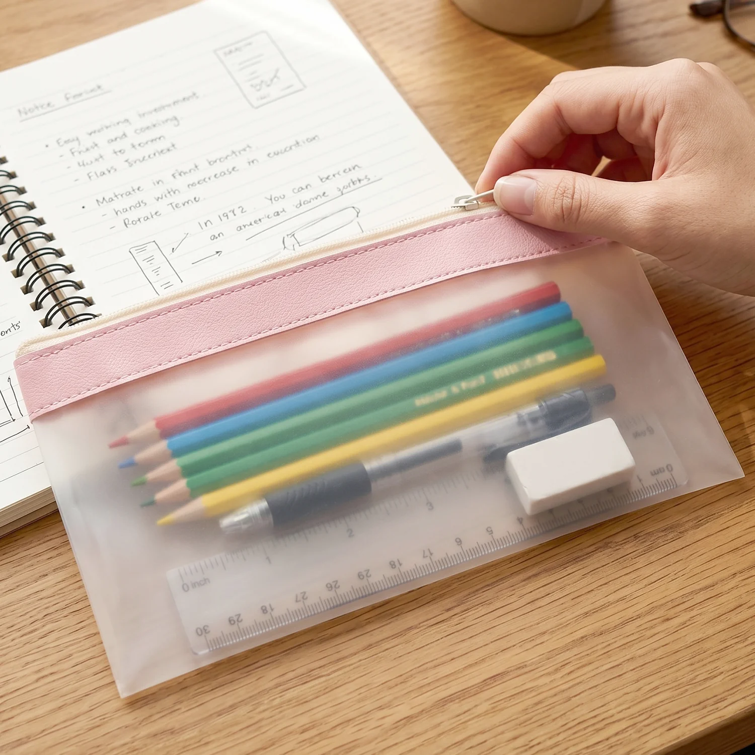 Transparent Multipurpose Zipper Pouch Bag (1 Pc) - Image 5