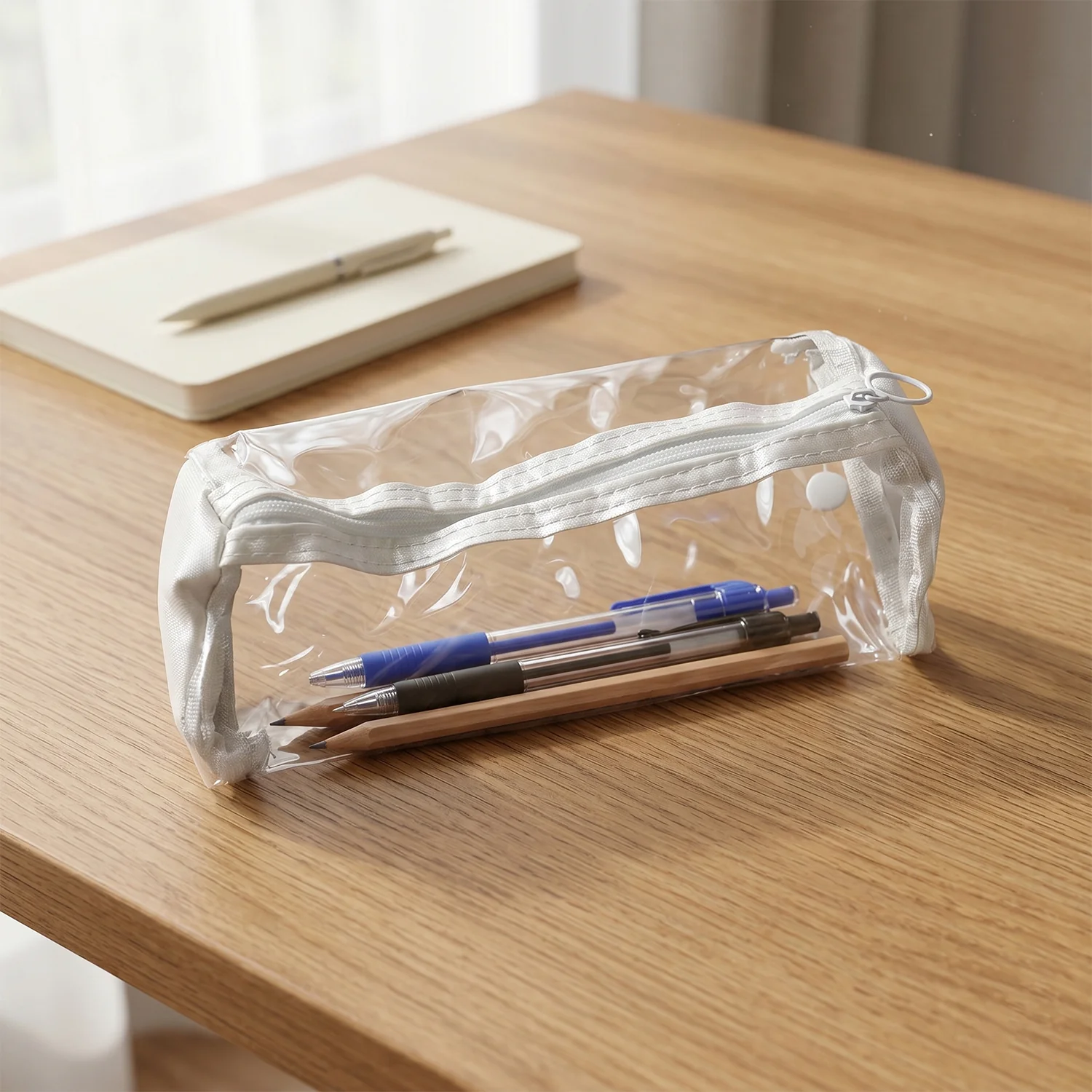 Transparent PVC Pencil Case with Zipper Closure (1 Pc) - Image 5