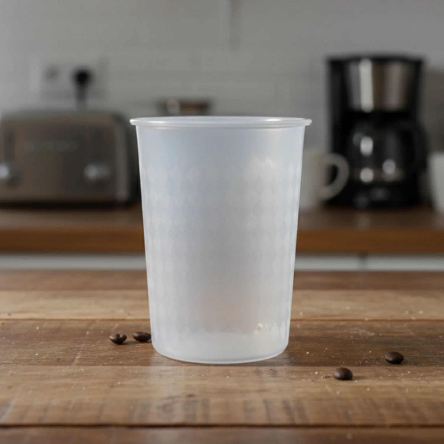 Transparent Reusable Plastic Drinking Glass 200 ML Approx (1 Pc) - Image 5