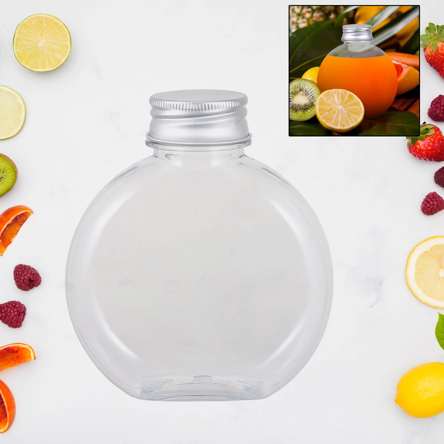 Multipurpose Transparent Round Clear Plastic Container (1 Pc) - Image 3