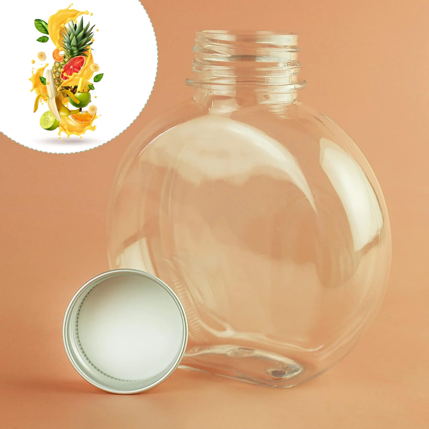 Multipurpose Transparent Round Clear Plastic Container (1 Pc) - Image 5