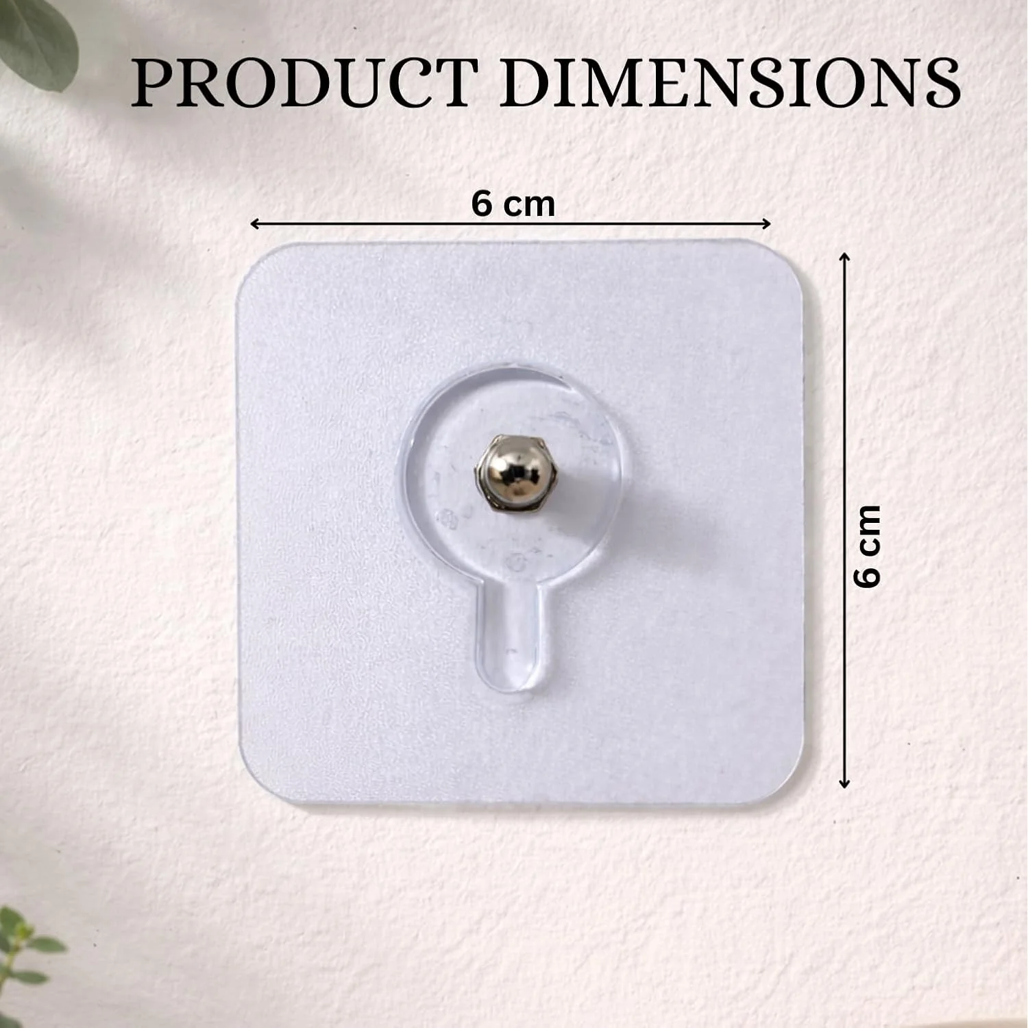 Transparent Self Adhesive Wall Hook Set (12 Pc) - Image 6