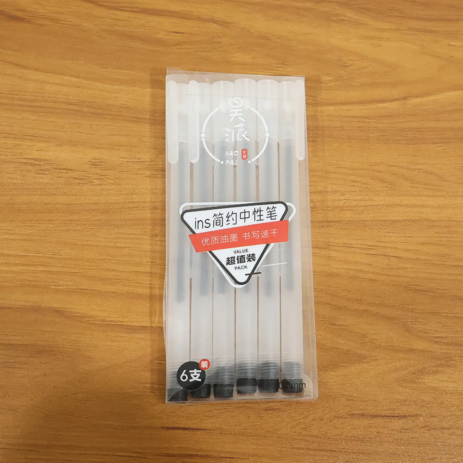 Transparent Smooth Writing Black Gel Pens Set of 6 Pieces - Image 7