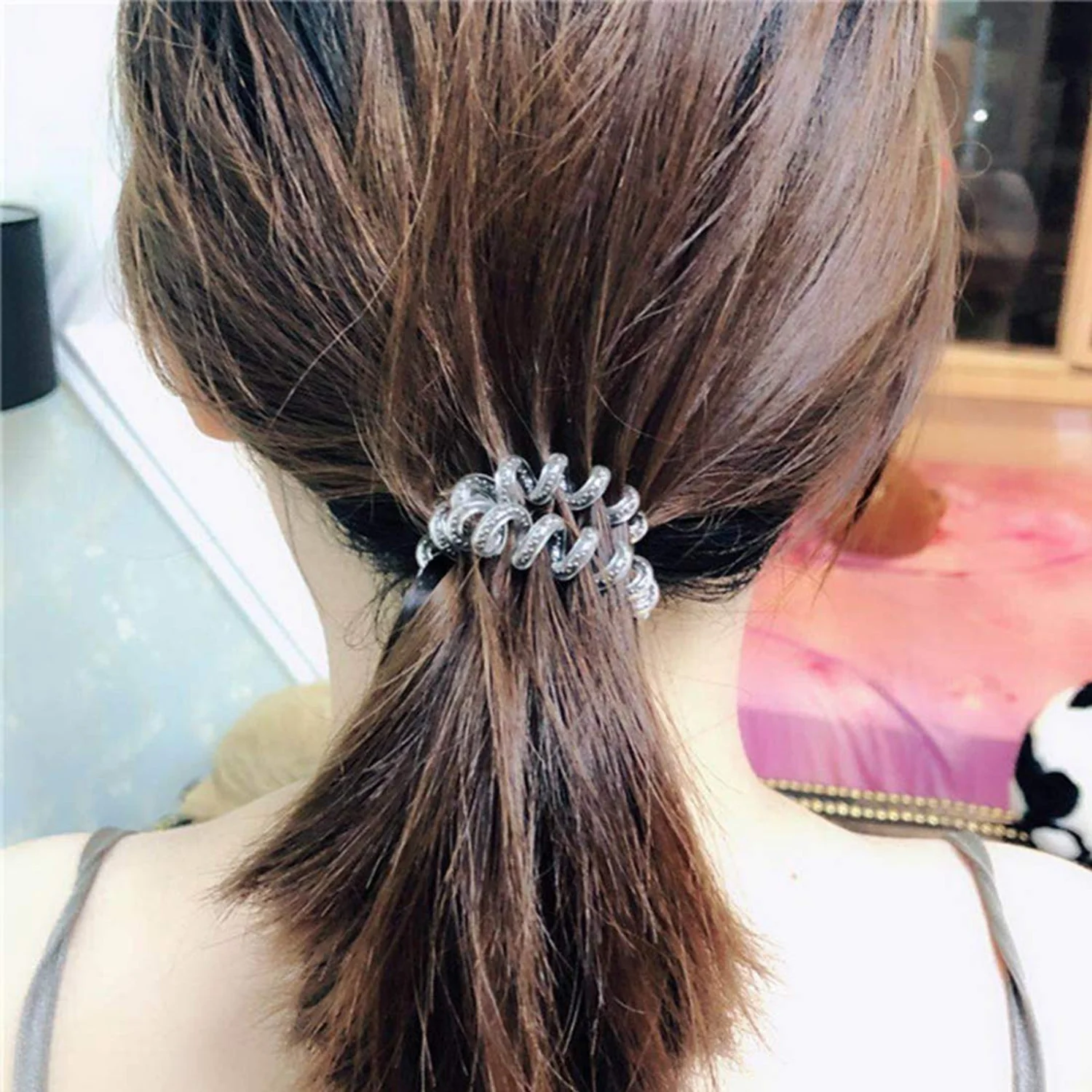 Transparent Spiral Coil Hair Band With Case 3 Pc Set - Image 3