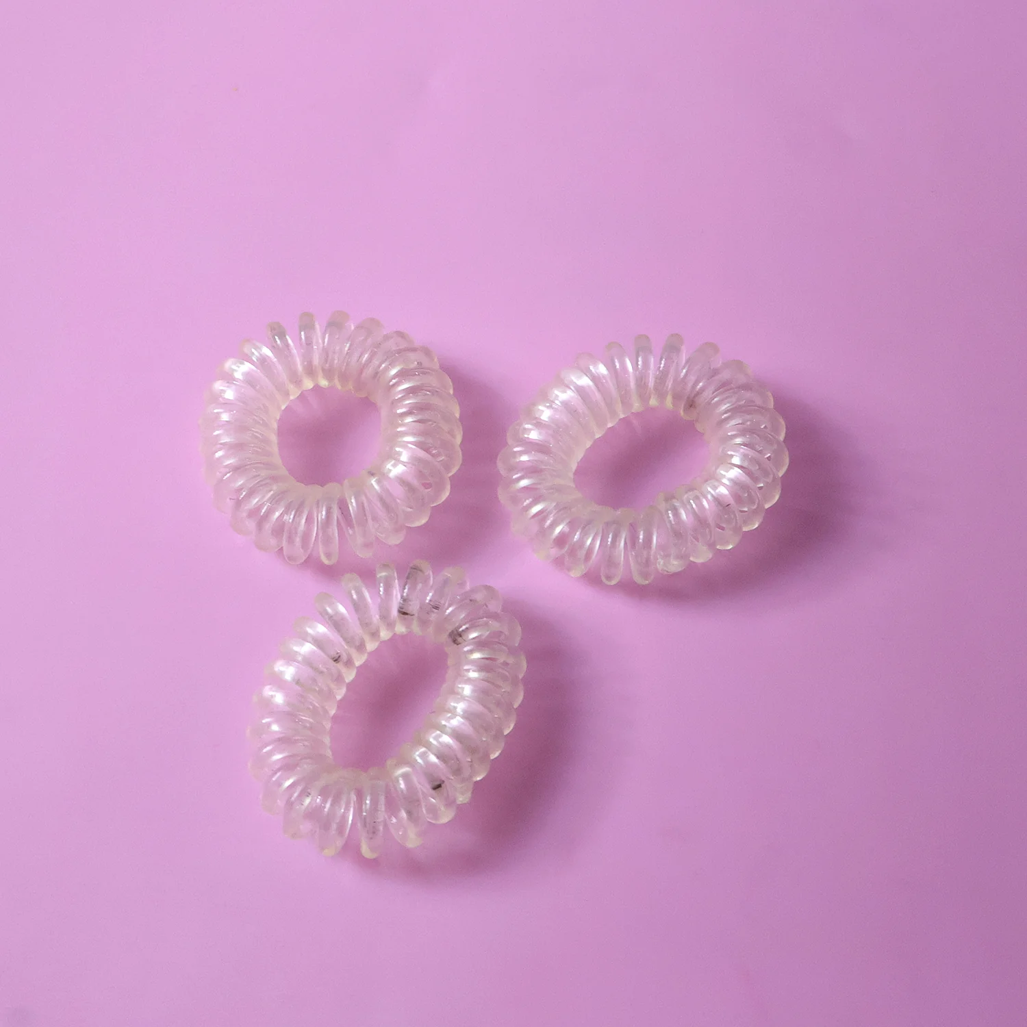 Transparent Spiral Coil Hair Band With Case 3 Pc Set - Image 7