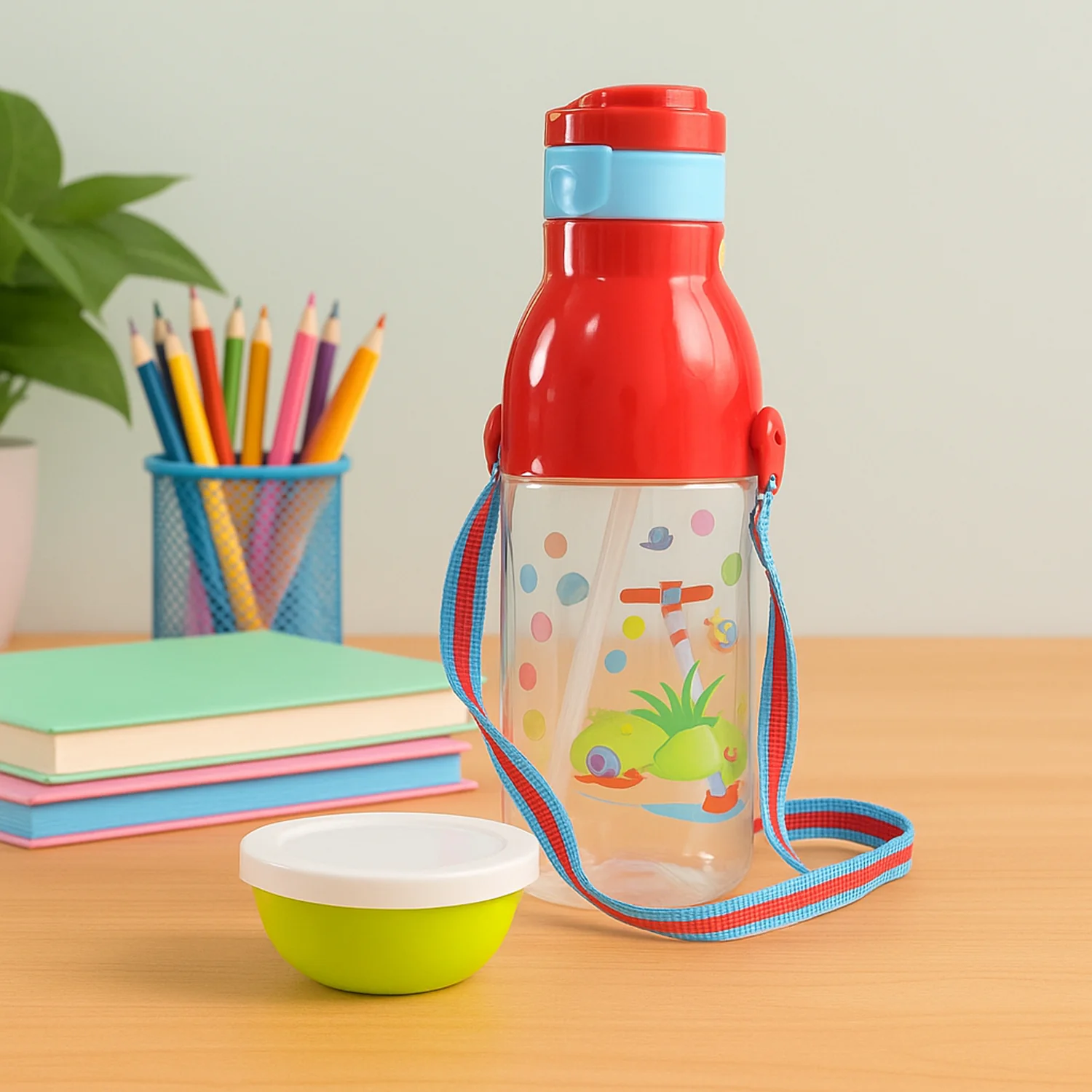 900ml Insulated Water Bottle with Dori & Straw: Leakproof, BPA-Free, Sports Bottle - Image 3